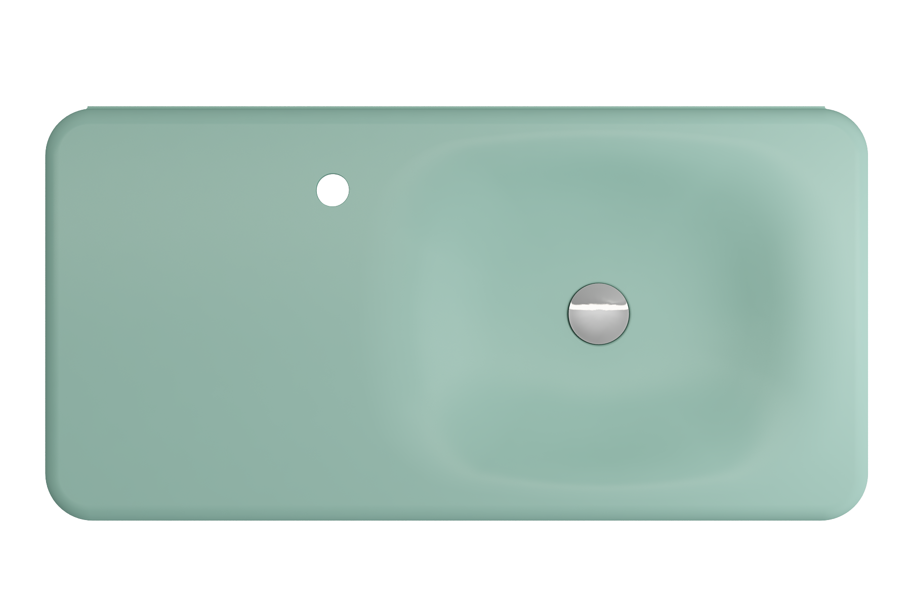 Fenice Wall-Mounted Sink Fireclay 35.5 in. 1-Hole 1490