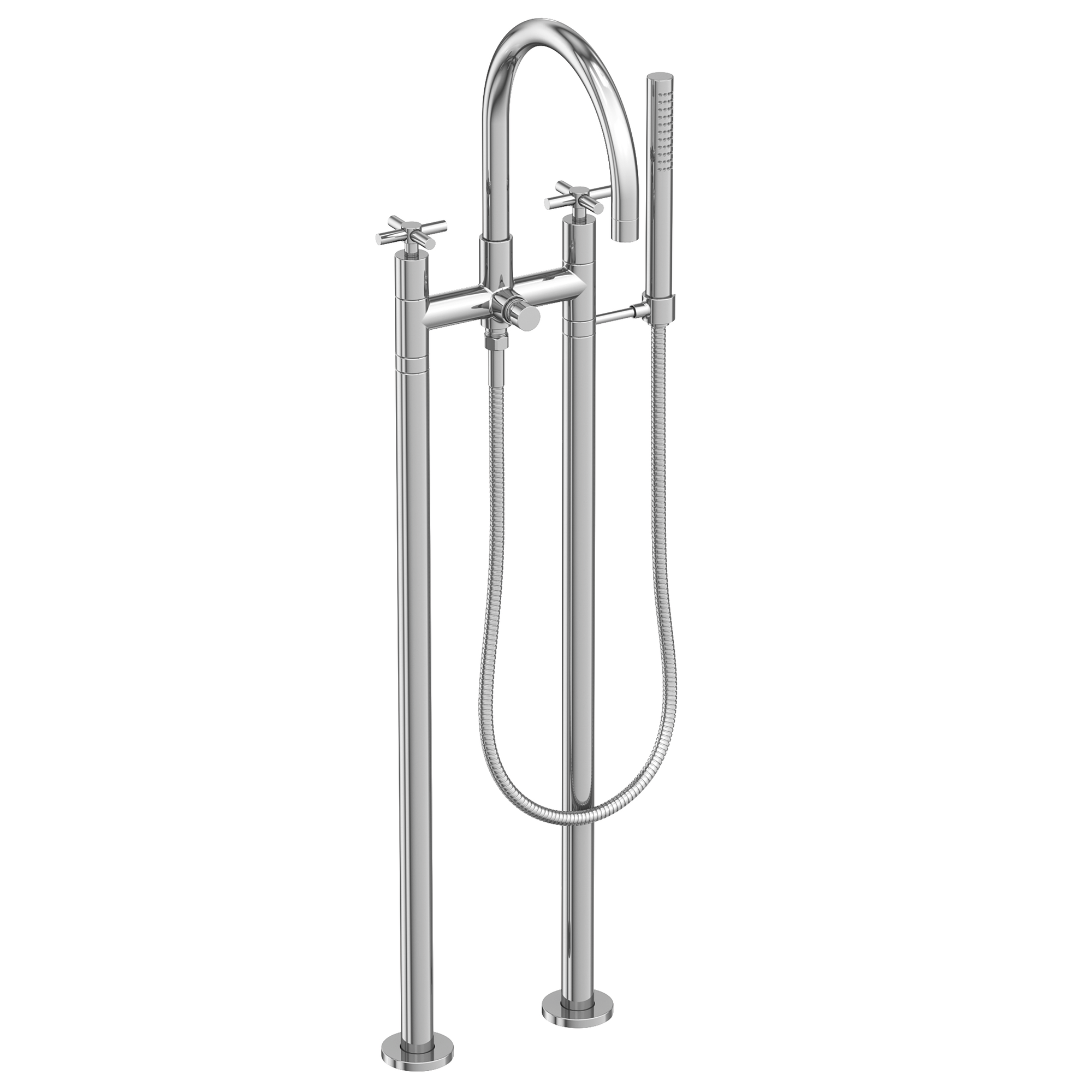 Newport Brass East Linear® Exposed Tub & Hand Shower Set w/Risers