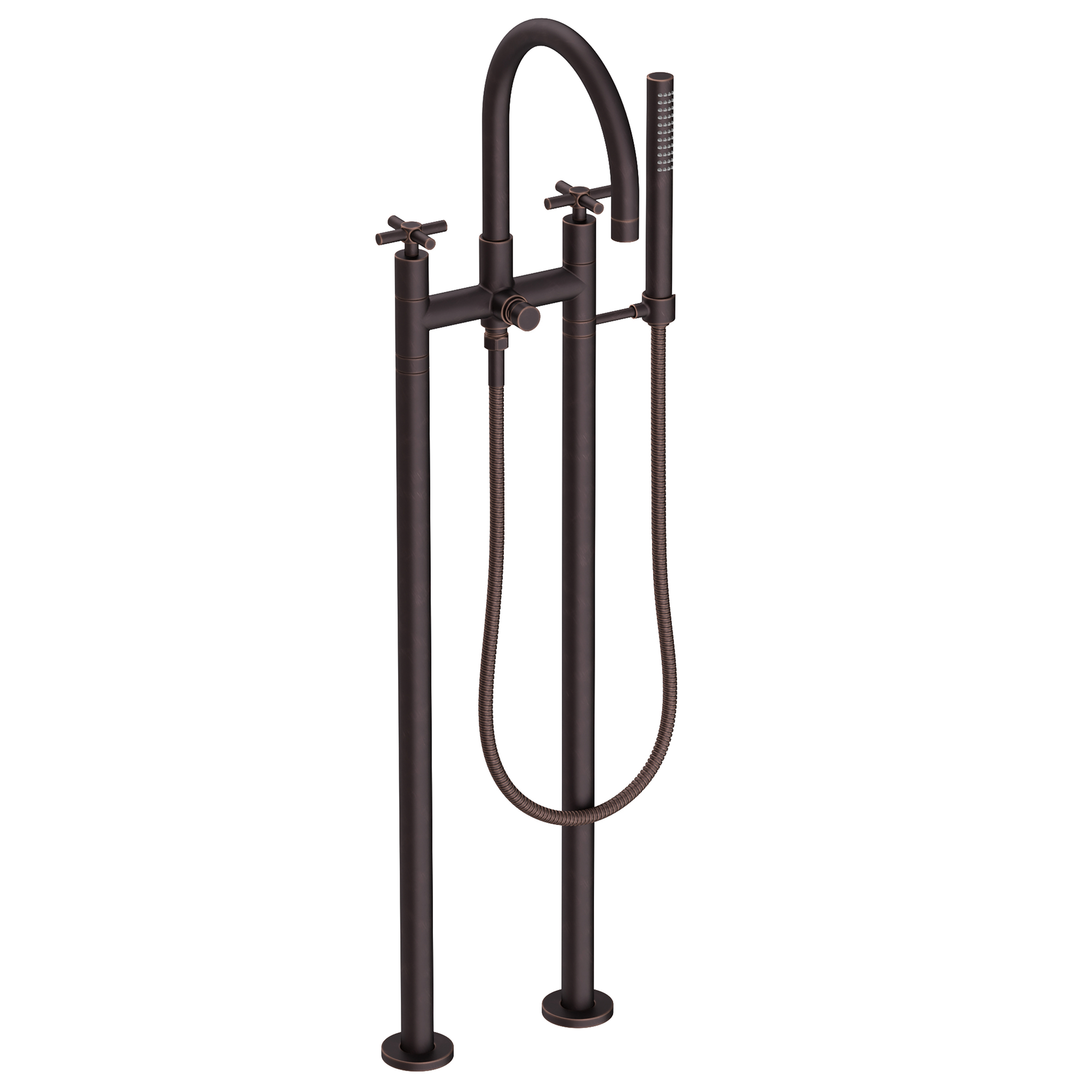Newport Brass East Linear® Exposed Tub & Hand Shower Set w/Risers
