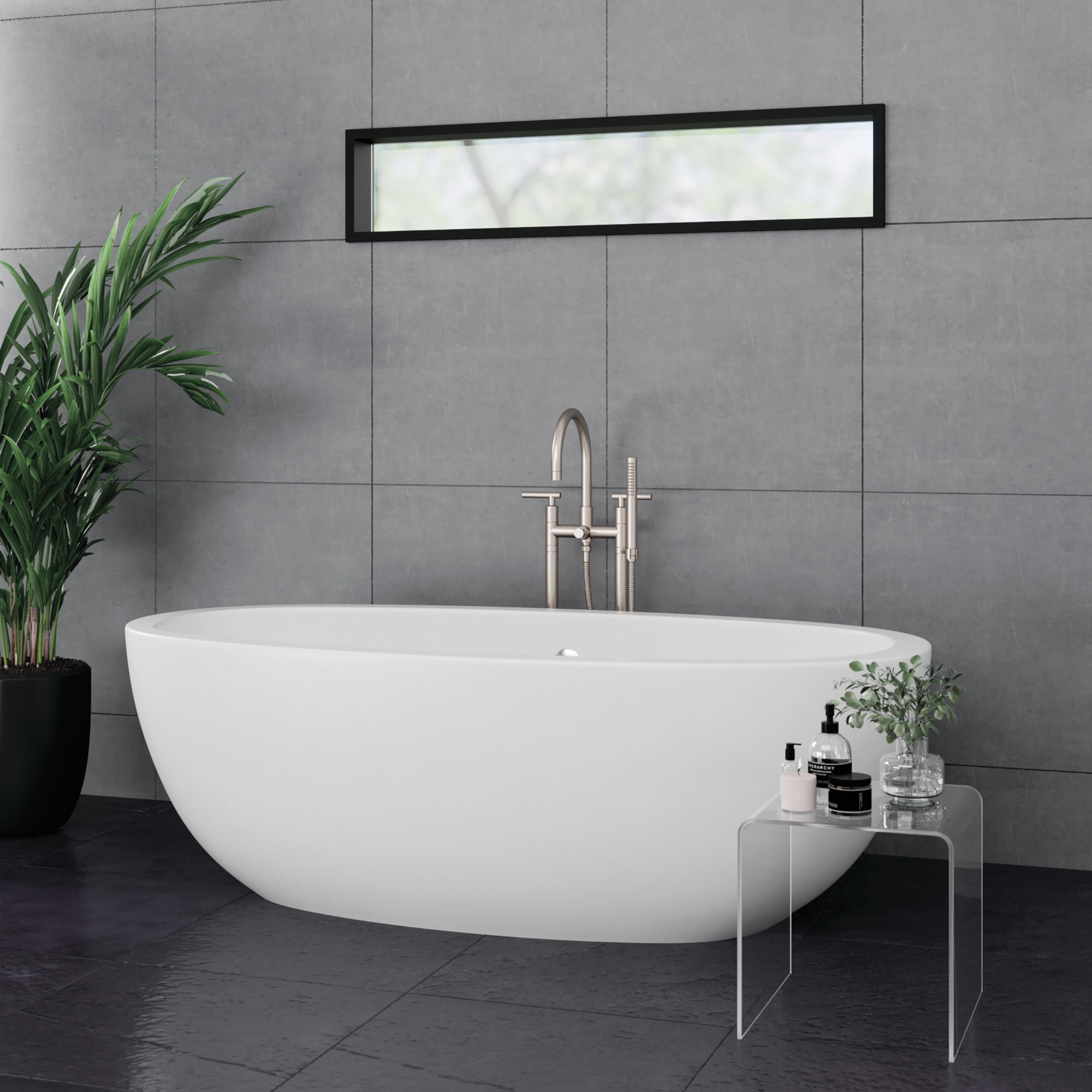 Newport Brass East Linear® Exposed Tub & Hand Shower Set w/Risers