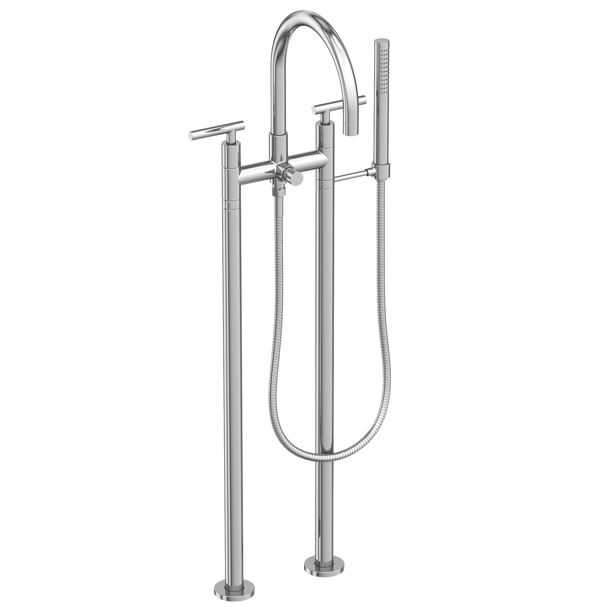 Newport Brass East Linear® Exposed Tub & Hand Shower Set w/Risers