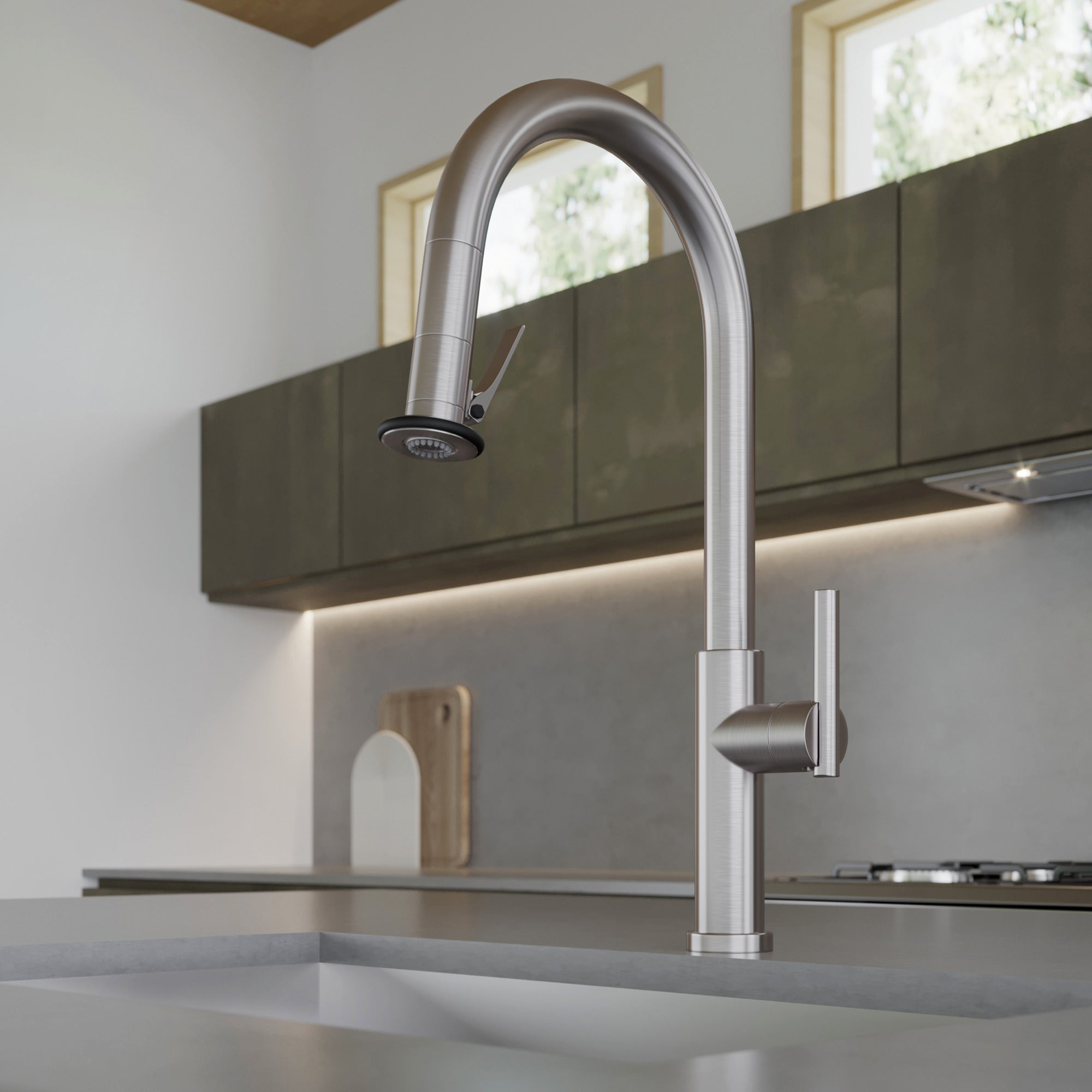 Newport Brass East Linear® Pull-Down Kitchen Faucet - Trigger Spray