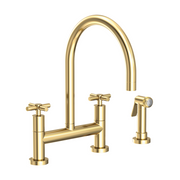 Newport Brass East Linear® Kitchen Bridge Faucet with Side Spray