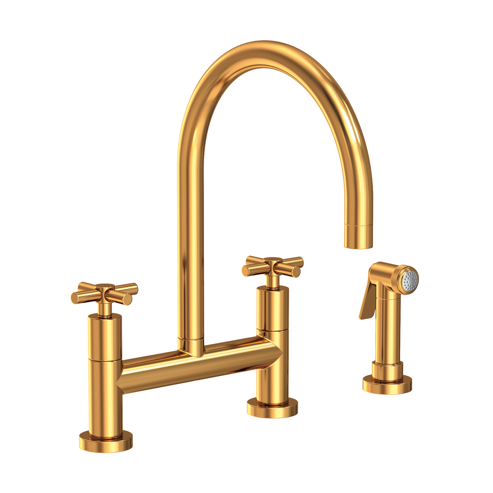 Newport Brass East Linear® Kitchen Bridge Faucet with Side Spray