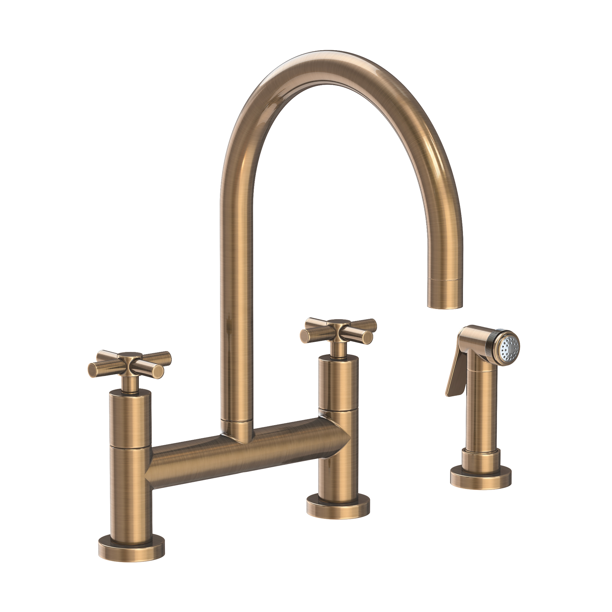 Newport Brass East Linear® Kitchen Bridge Faucet with Side Spray