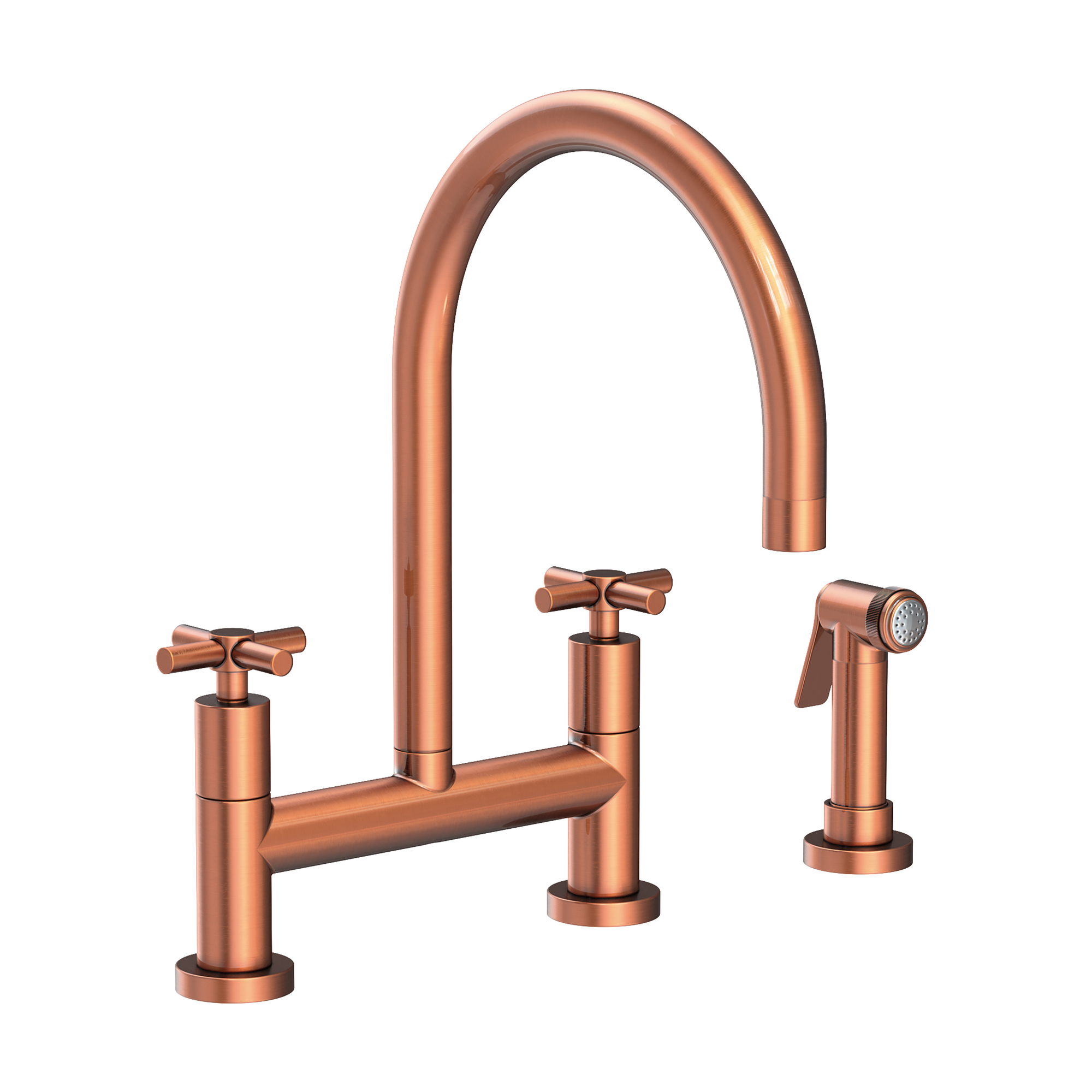 Newport Brass East Linear® Kitchen Bridge Faucet with Side Spray