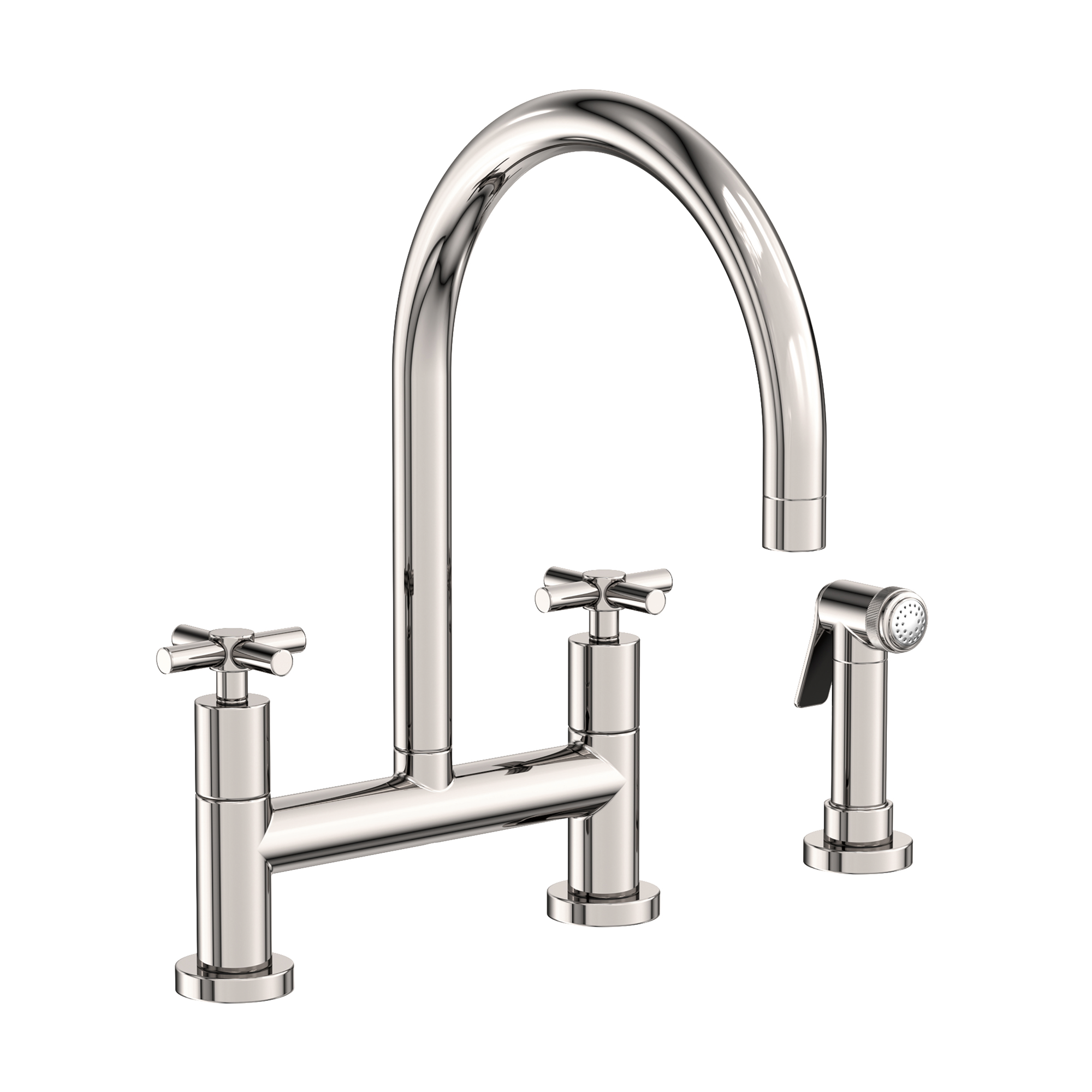 Newport Brass East Linear® Kitchen Bridge Faucet with Side Spray