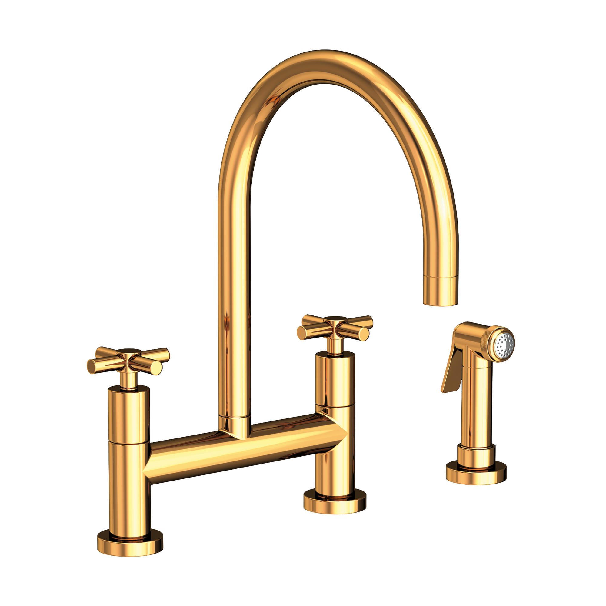 Newport Brass East Linear® Kitchen Bridge Faucet with Side Spray