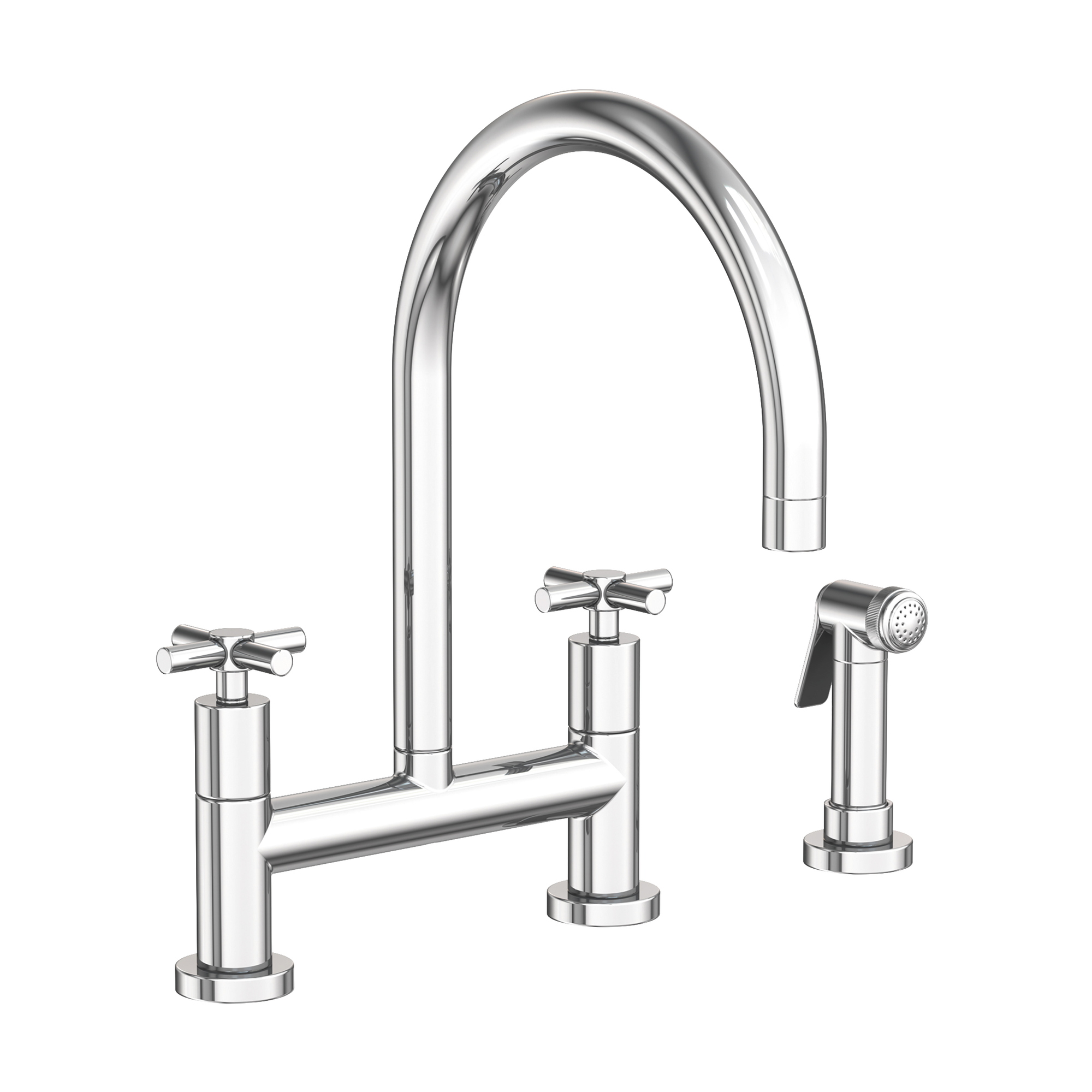 Newport Brass East Linear® Kitchen Bridge Faucet with Side Spray