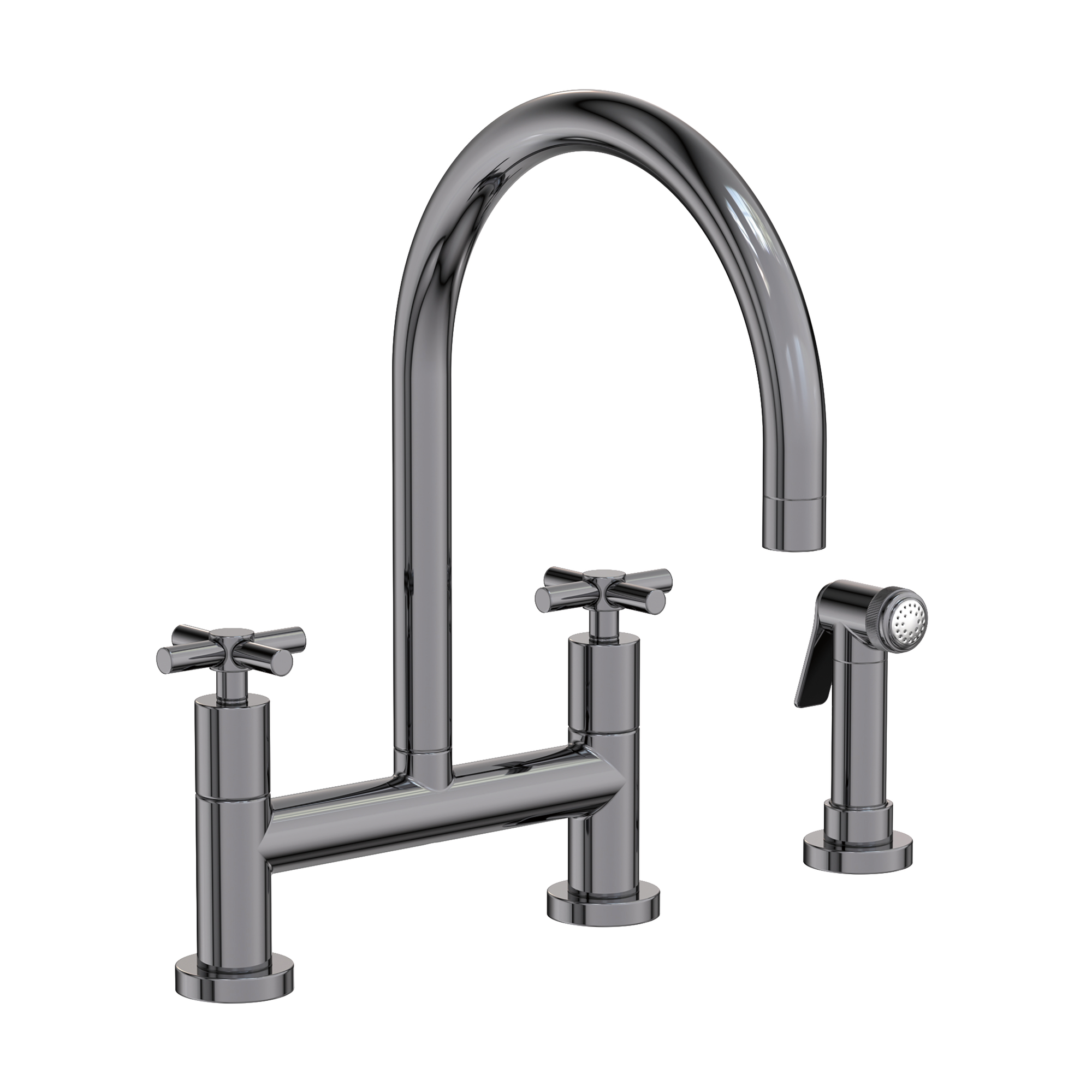 Newport Brass East Linear® Kitchen Bridge Faucet with Side Spray