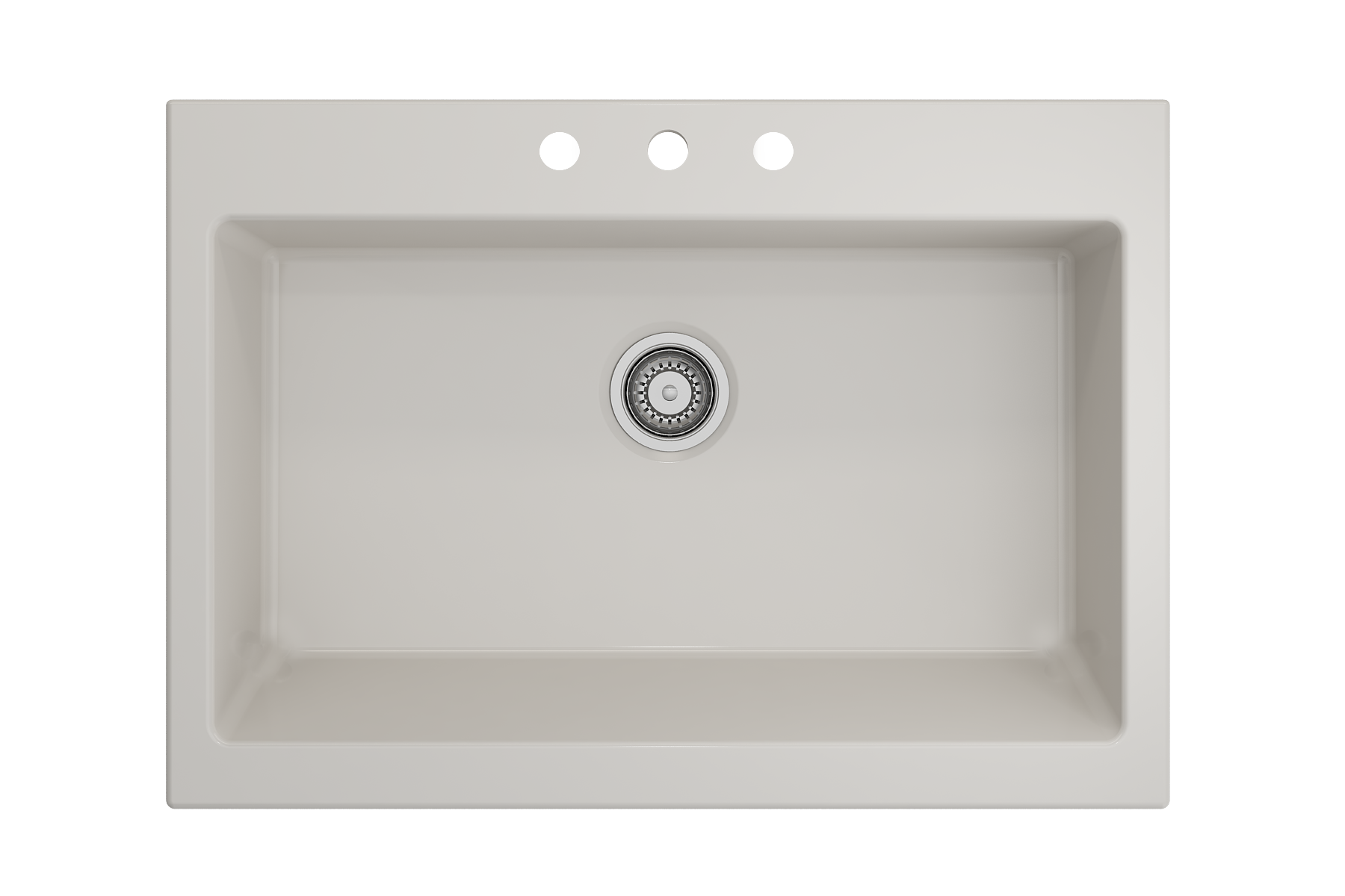 Nuova Apron Front Drop-In Fireclay 34 in. Single Bowl Kitchen Sink with Protective Bottom Grid and Strainer 1500