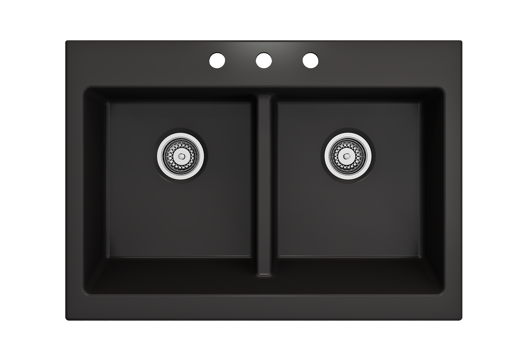 Nuova Apron Front Drop-In Fireclay 34 in. 50/50 Double Bowl Kitchen Sink with Protective Bottom Grids and Strainers 1501