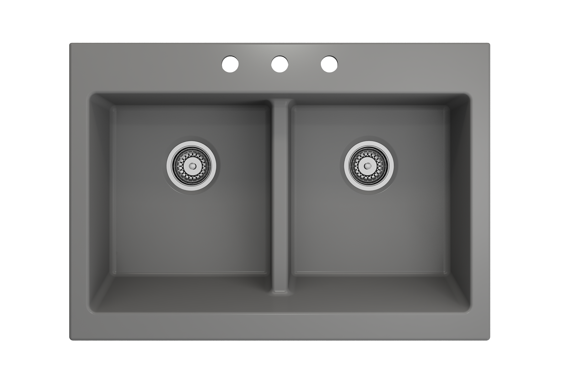 Nuova Apron Front Drop-In Fireclay 34 in. 50/50 Double Bowl Kitchen Sink with Protective Bottom Grids and Strainers 1501