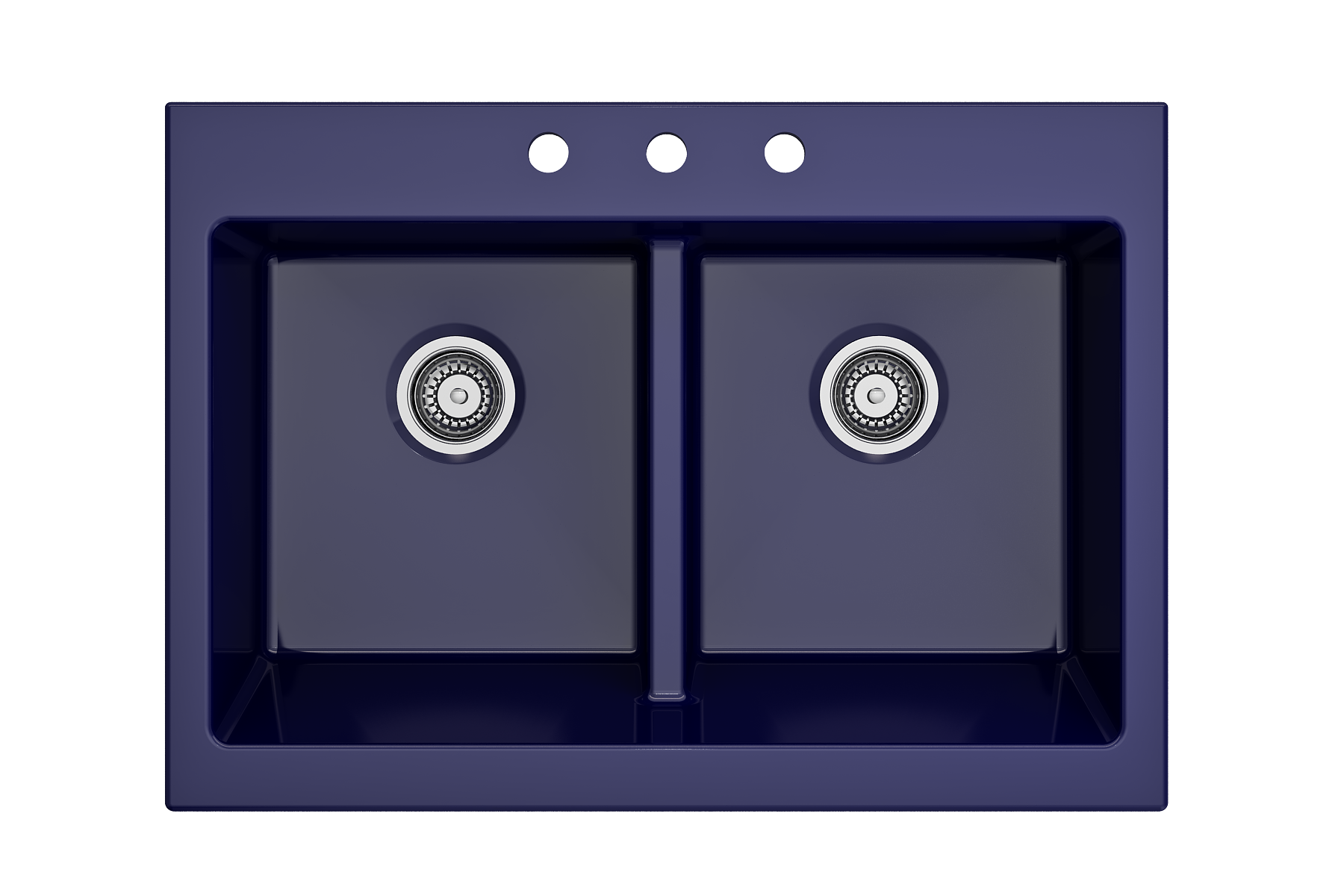 Nuova Apron Front Drop-In Fireclay 34 in. 50/50 Double Bowl Kitchen Sink with Protective Bottom Grids and Strainers 1501