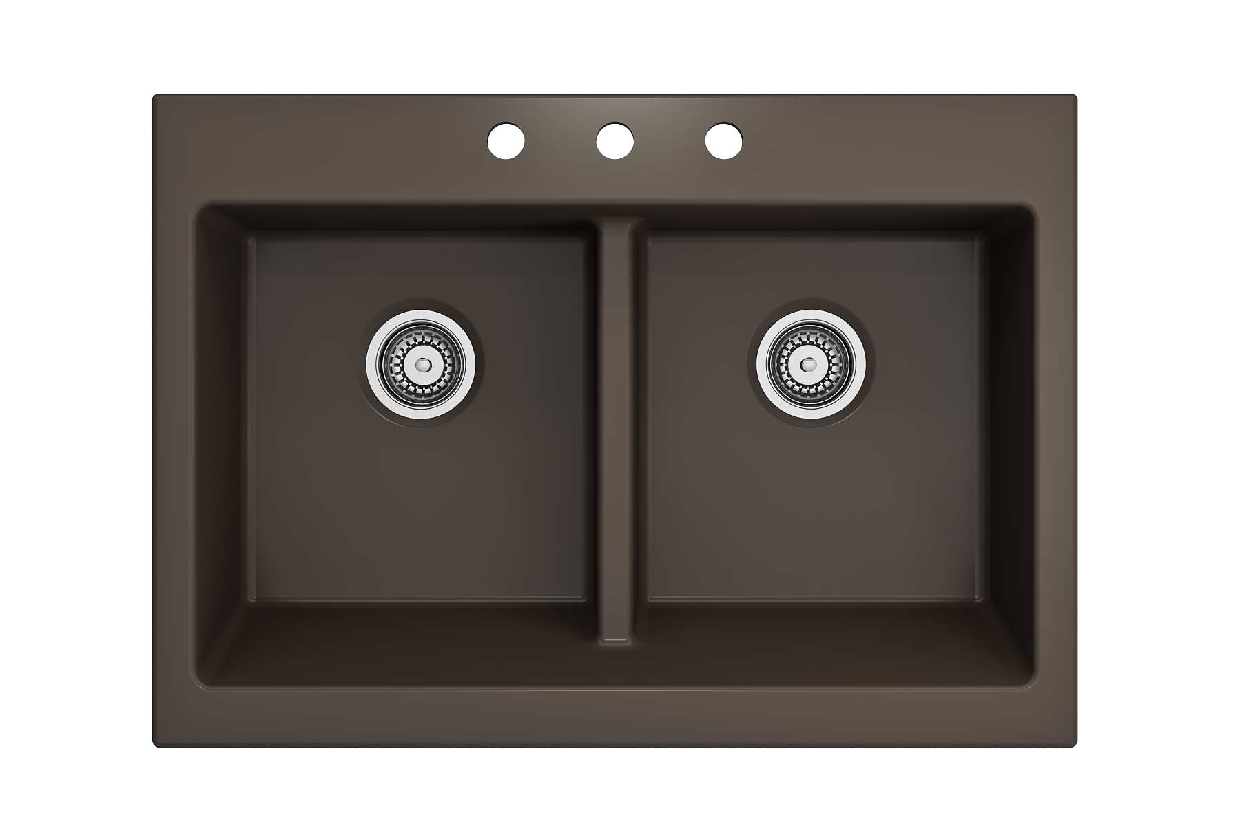 Nuova Apron Front Drop-In Fireclay 34 in. 50/50 Double Bowl Kitchen Sink with Protective Bottom Grids and Strainers 1501