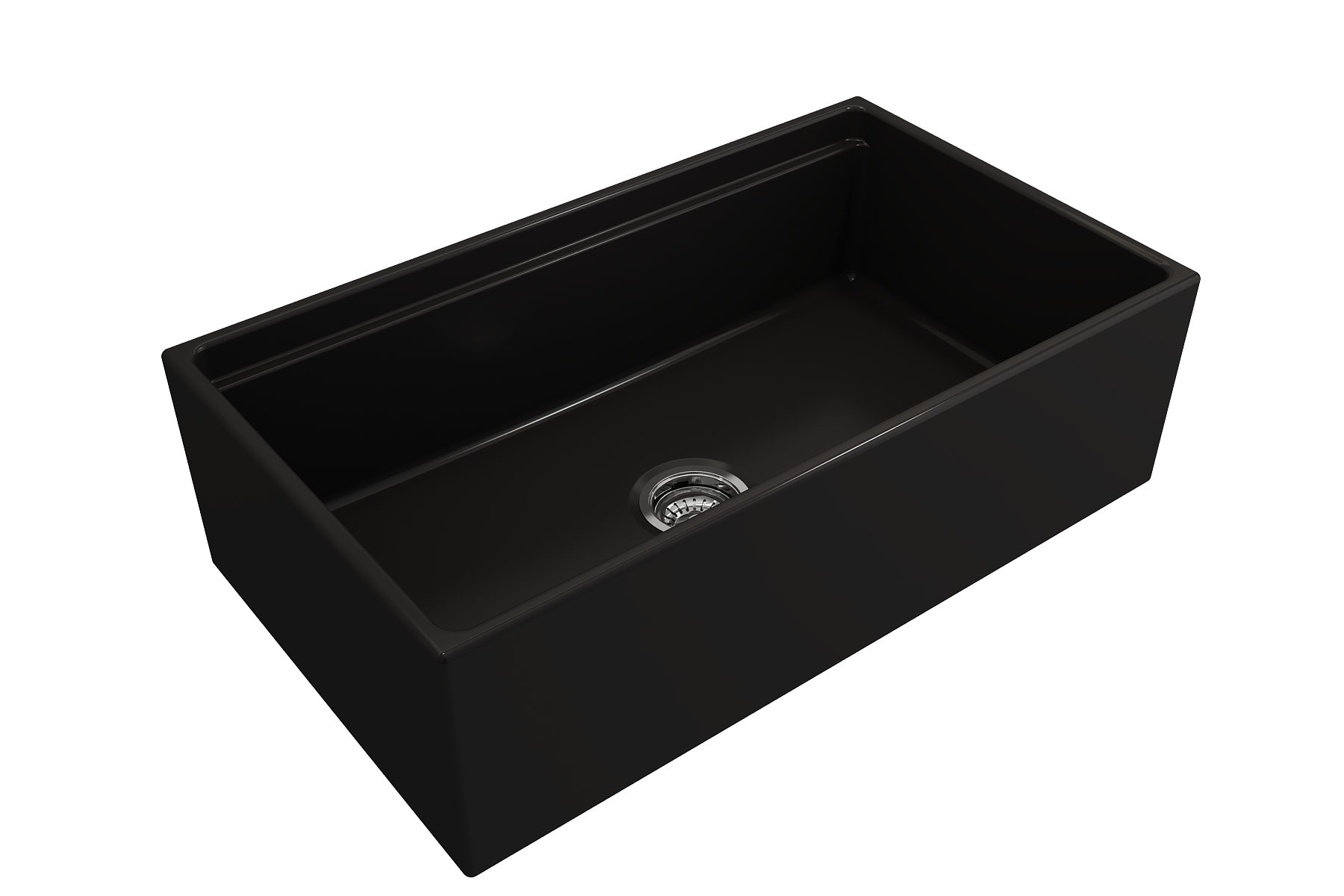 Contempo Step-Rim Apron Front Fireclay 33 in. Single Bowl Kitchen Sink with Integrated Work Station & Accessories 1504