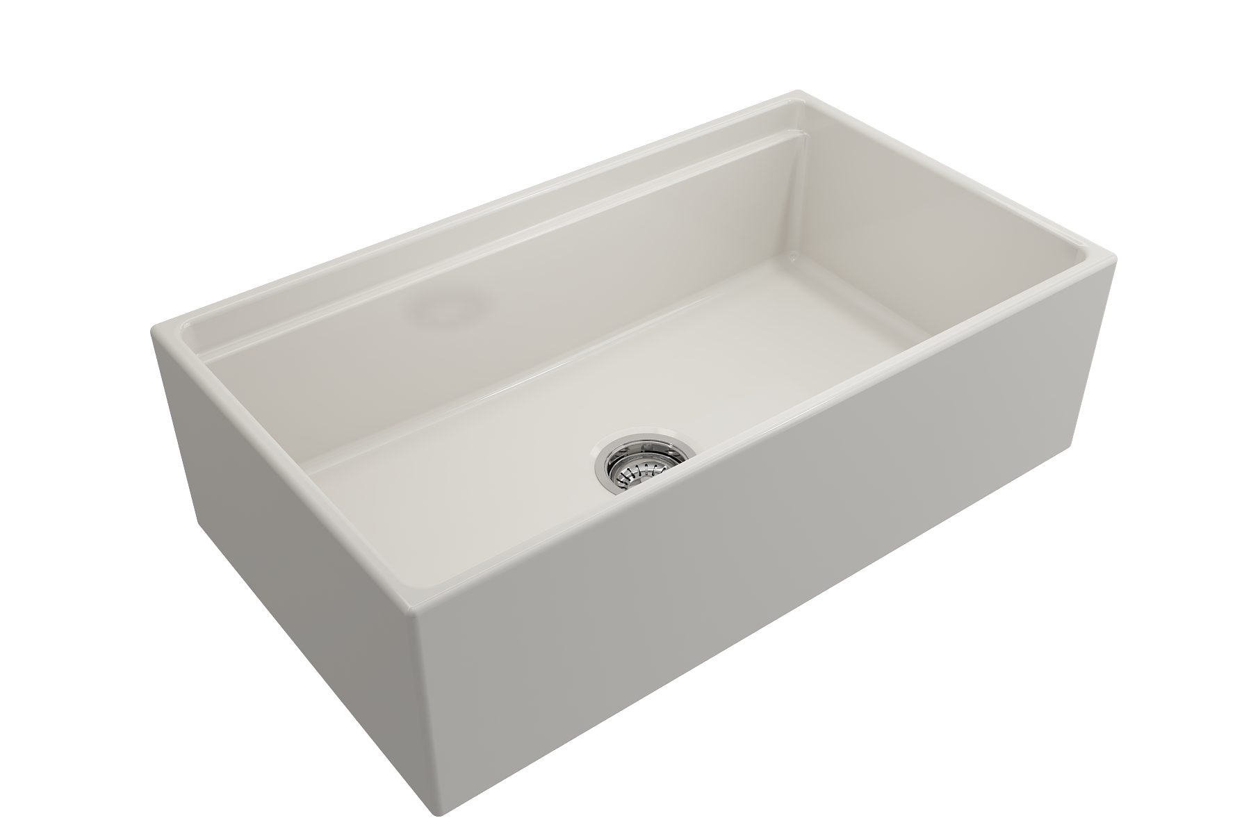 Contempo Step-Rim Apron Front Fireclay 33 in. Single Bowl Kitchen Sink with Integrated Work Station & Accessories 1504
