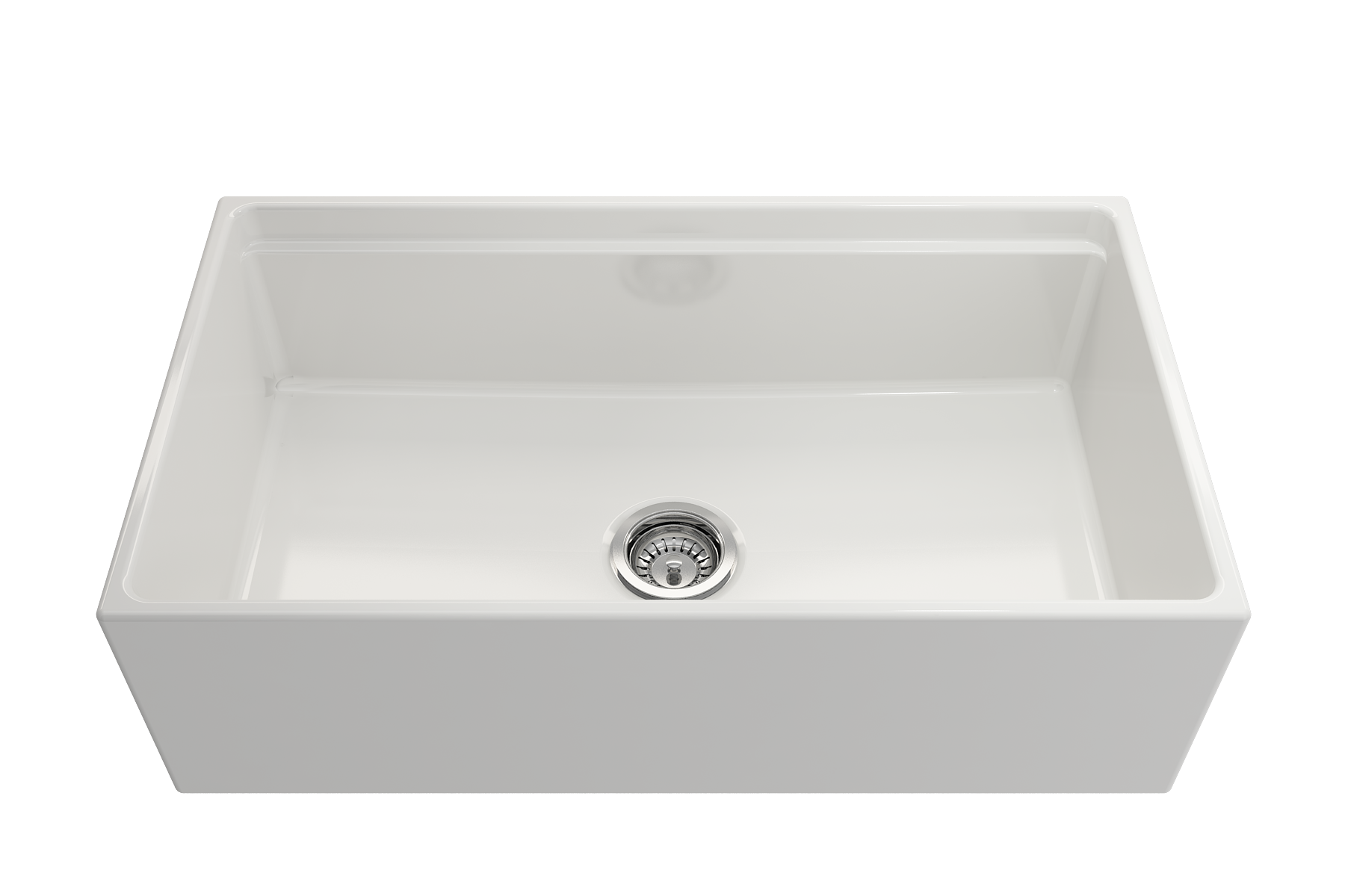 Contempo Step-Rim Apron Front Fireclay 33 in. Single Bowl Kitchen Sink with Integrated Work Station & Accessories 1504