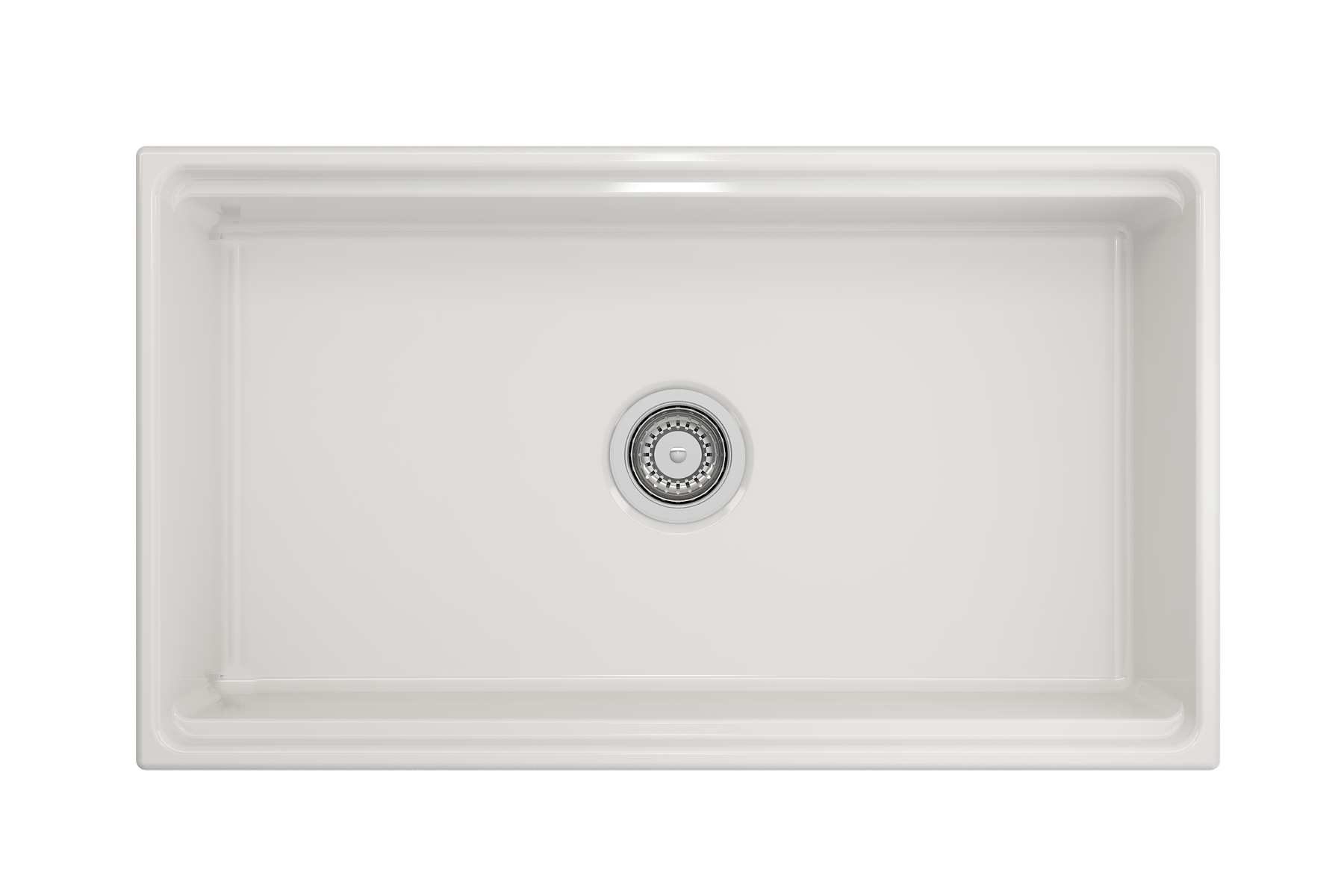Contempo Step-Rim Apron Front Fireclay 33 in. Single Bowl Kitchen Sink with Integrated Work Station & Accessories 1504