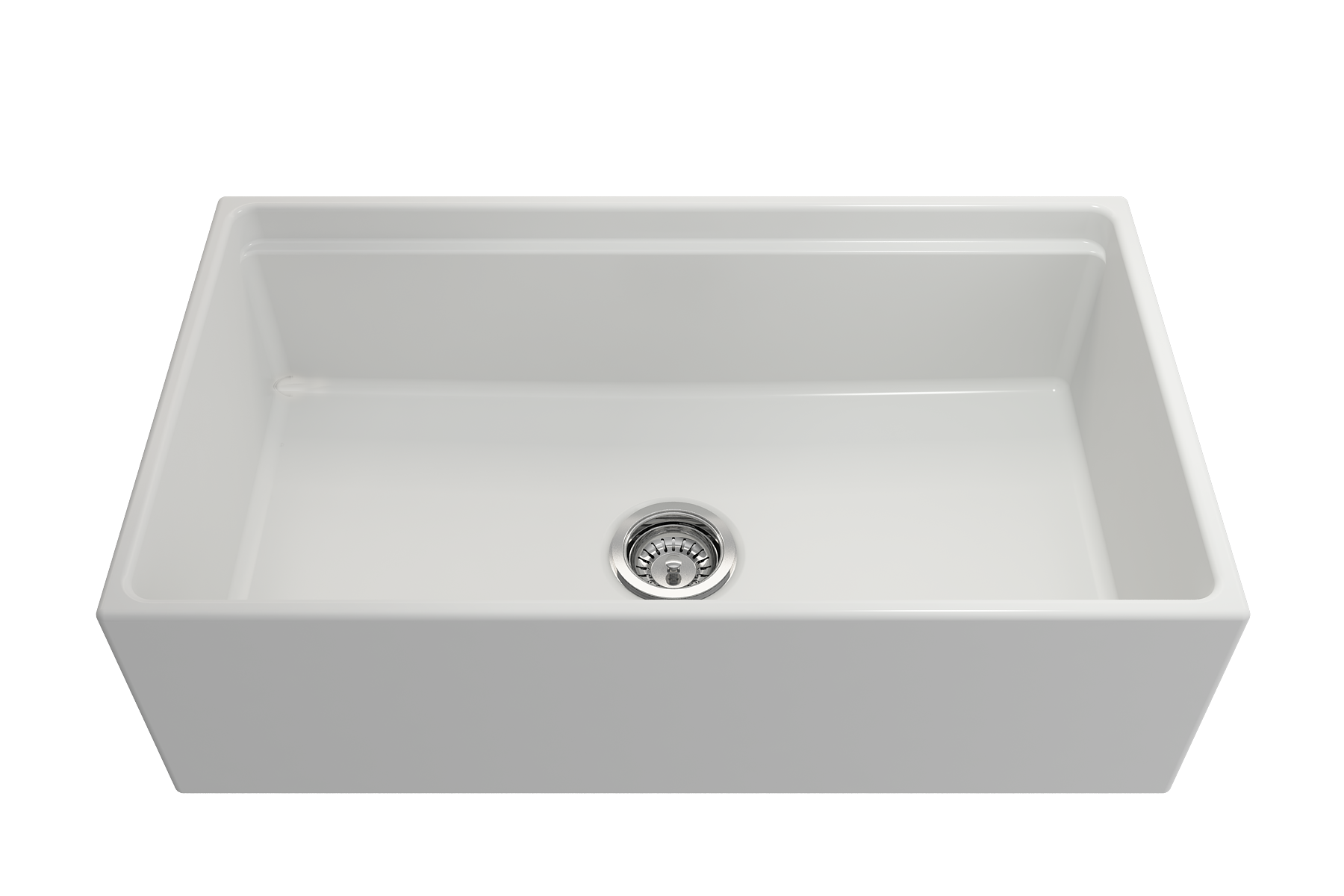 Contempo Step-Rim Apron Front Fireclay 33 in. Single Bowl Kitchen Sink with Integrated Work Station & Accessories 1504