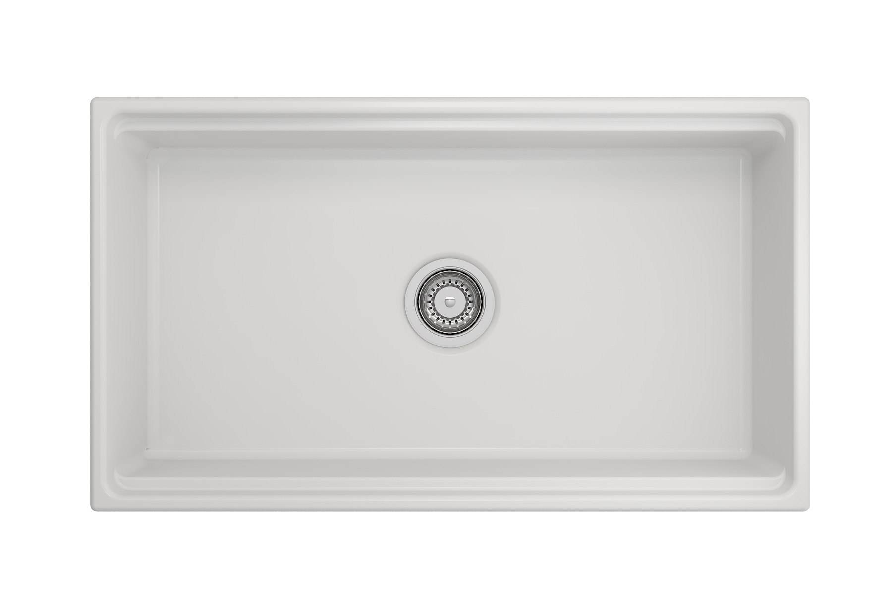 Contempo Step-Rim Apron Front Fireclay 33 in. Single Bowl Kitchen Sink with Integrated Work Station & Accessories 1504