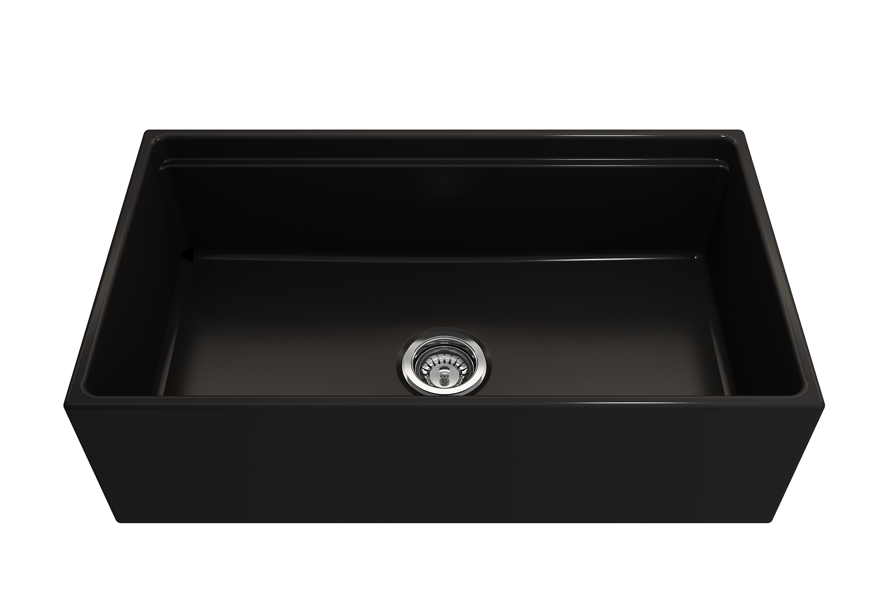 Contempo Step-Rim Apron Front Fireclay 33 in. Single Bowl Kitchen Sink with Integrated Work Station & Accessories 1504