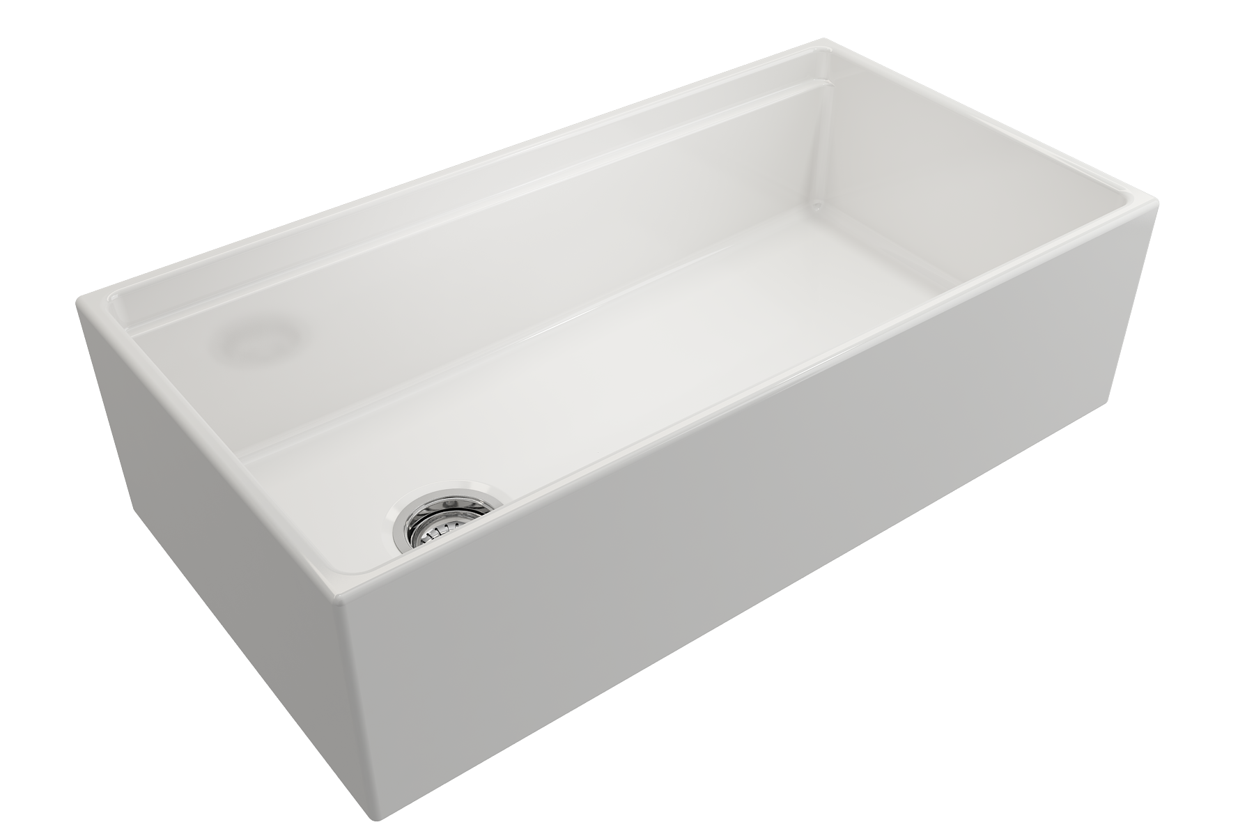 Contempo Step-Rim Apron Front Fireclay 36 in. Single Bowl Kitchen Sink with Integrated Work Station & Accessories 1505