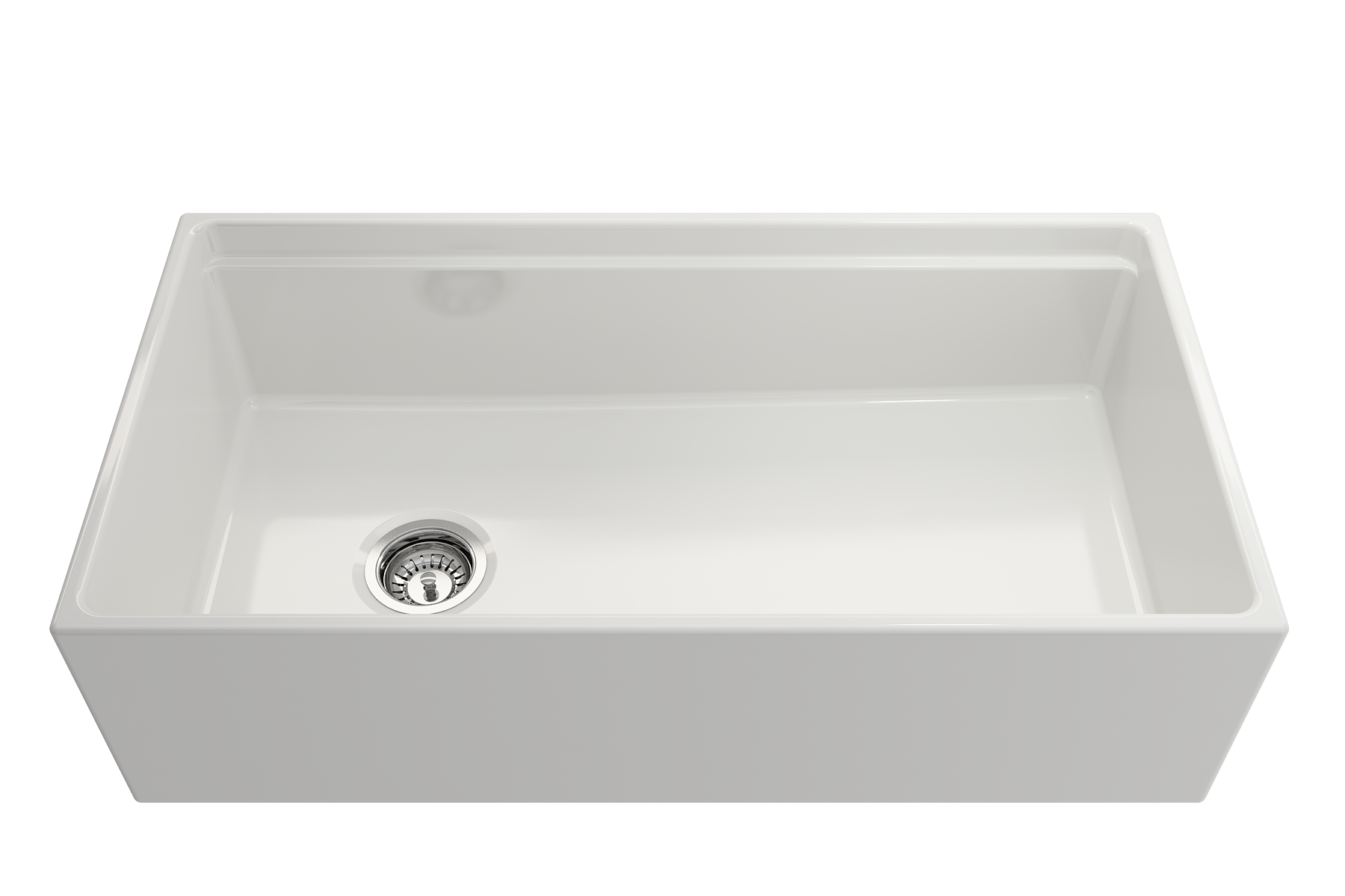 Contempo Step-Rim Apron Front Fireclay 36 in. Single Bowl Kitchen Sink with Integrated Work Station & Accessories 1505