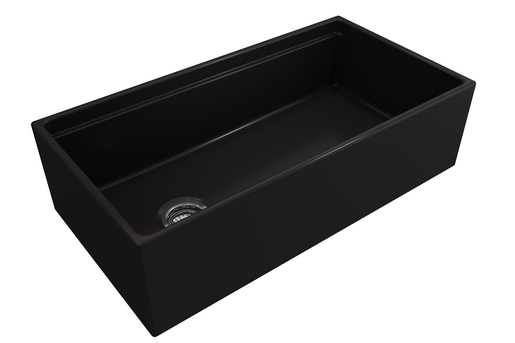 Contempo Step-Rim Apron Front Fireclay 36 in. Single Bowl Kitchen Sink with Integrated Work Station & Accessories 1505
