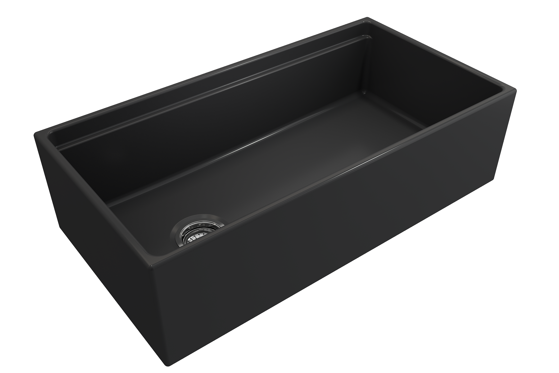 Contempo Step-Rim Apron Front Fireclay 36 in. Single Bowl Kitchen Sink with Integrated Work Station & Accessories 1505