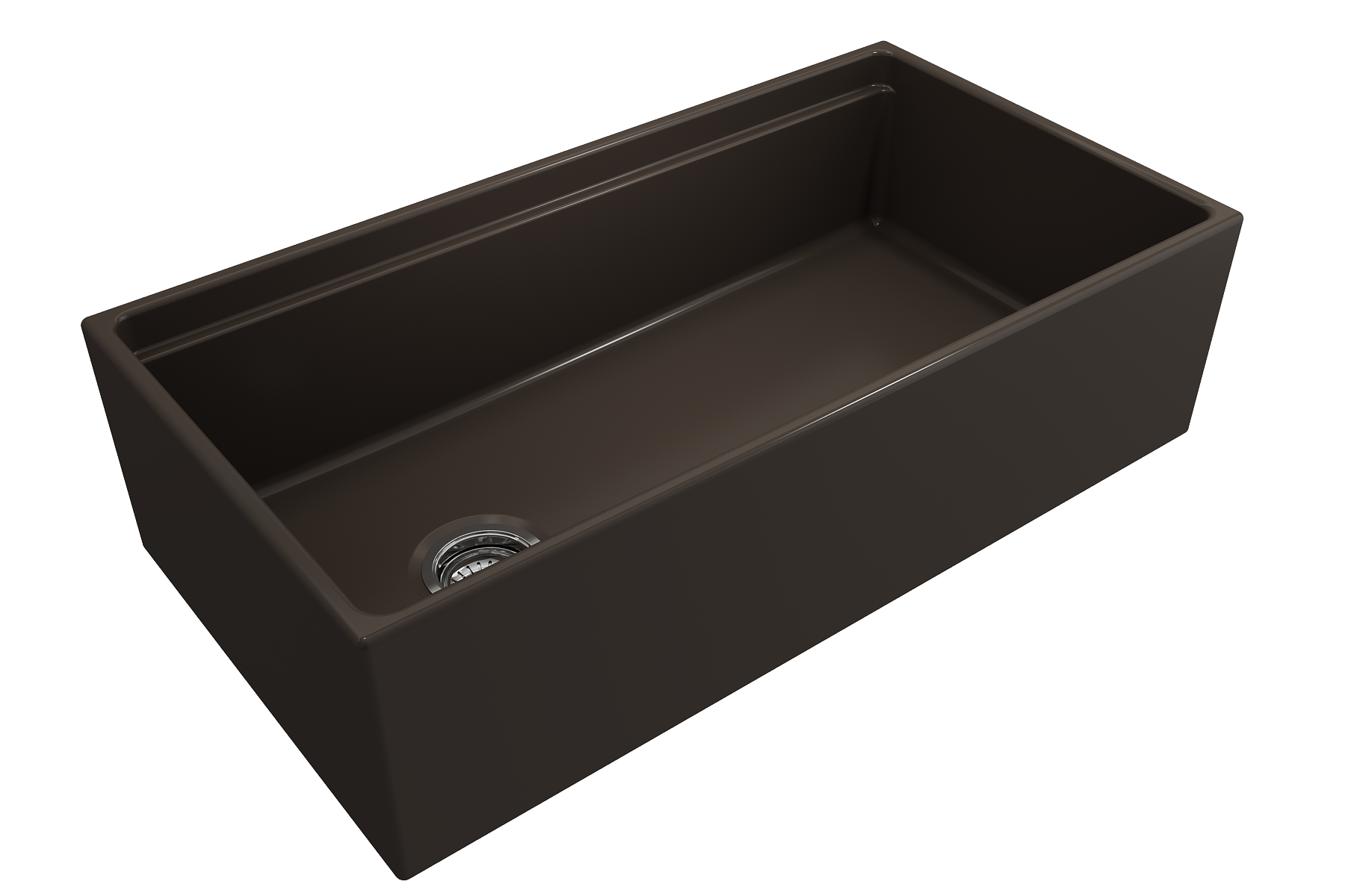 Contempo Step-Rim Apron Front Fireclay 36 in. Single Bowl Kitchen Sink with Integrated Work Station & Accessories 1505