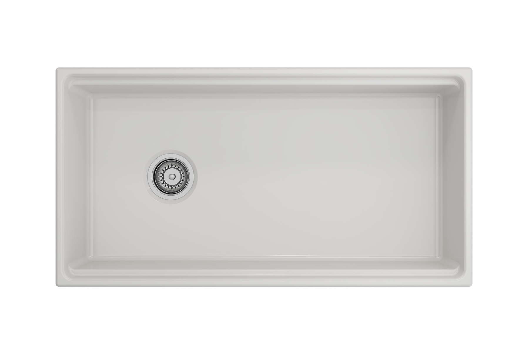 Contempo Step-Rim Apron Front Fireclay 36 in. Single Bowl Kitchen Sink with Integrated Work Station & Accessories 1505