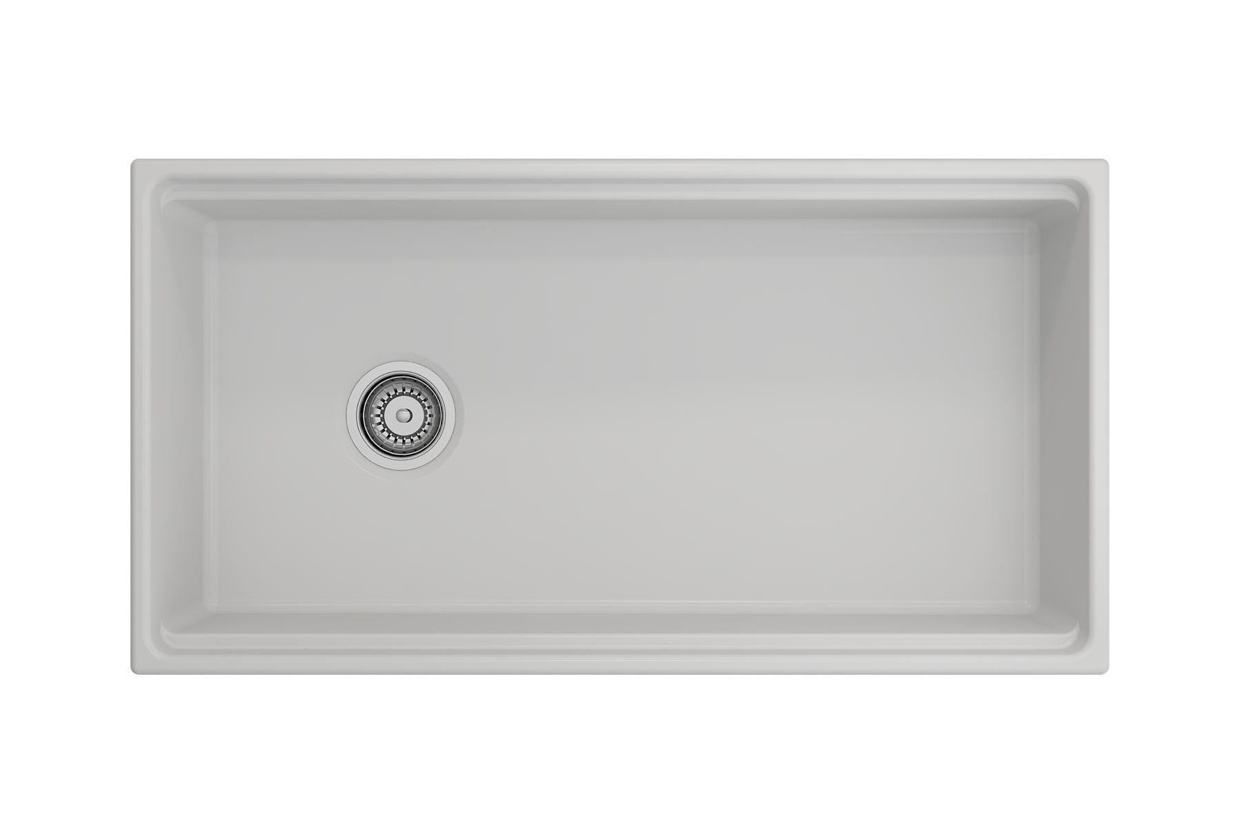 Contempo Step-Rim Apron Front Fireclay 36 in. Single Bowl Kitchen Sink with Integrated Work Station & Accessories 1505