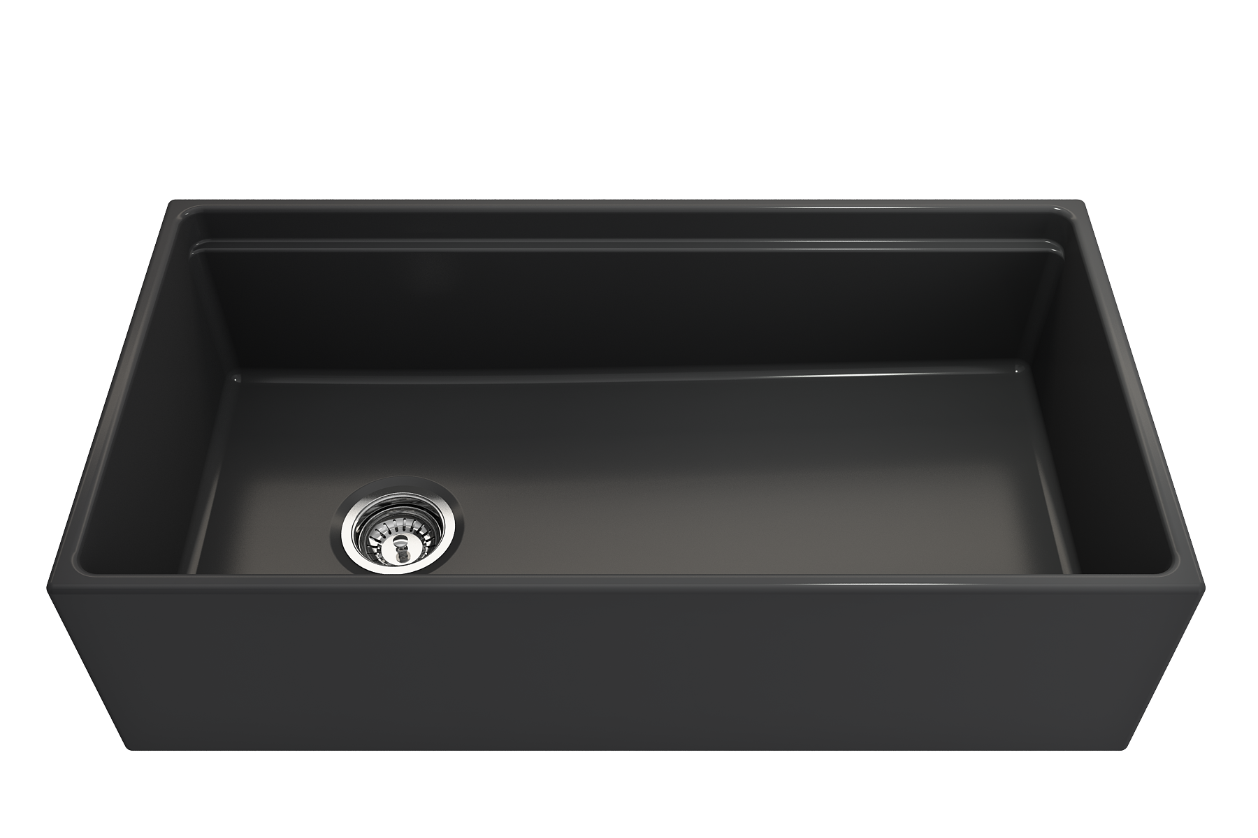 Contempo Step-Rim Apron Front Fireclay 36 in. Single Bowl Kitchen Sink with Integrated Work Station & Accessories 1505