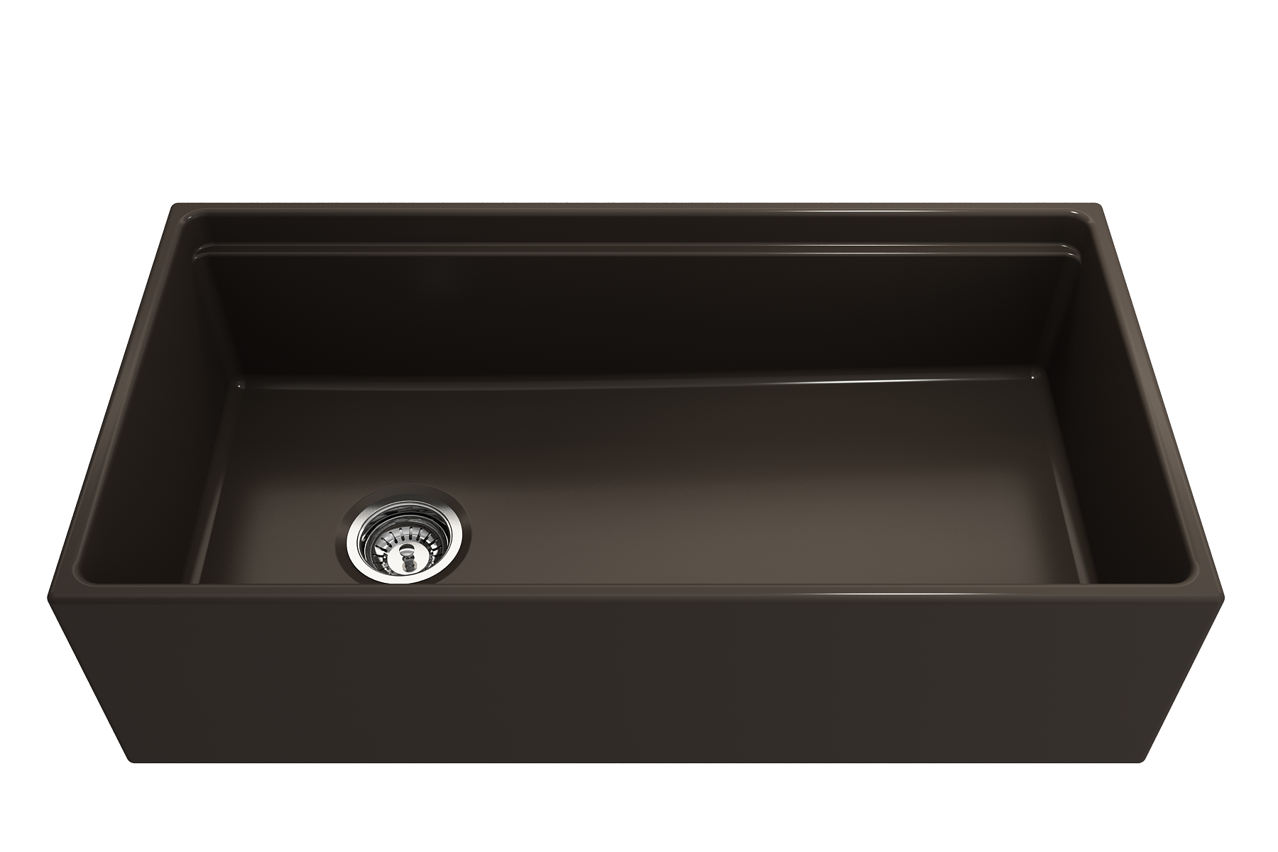 Contempo Step-Rim Apron Front Fireclay 36 in. Single Bowl Kitchen Sink with Integrated Work Station & Accessories 1505