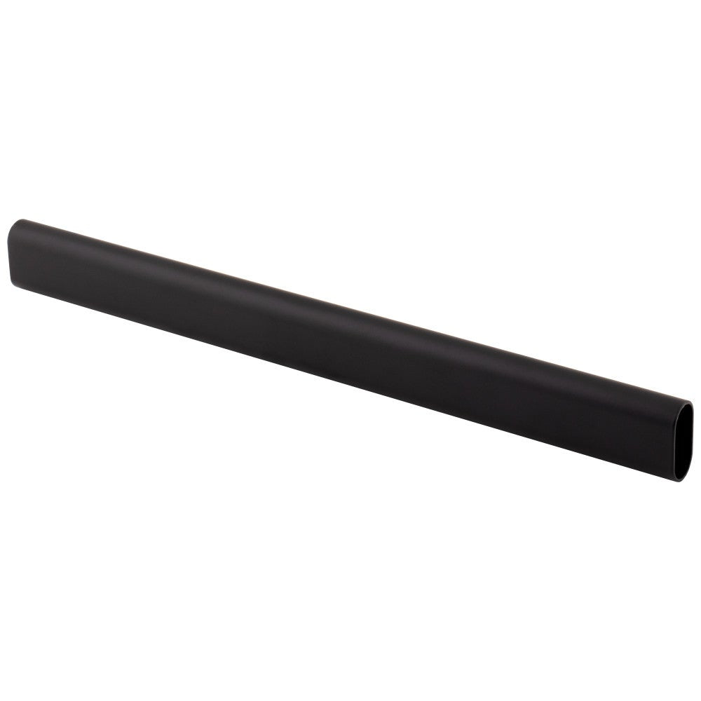 Hardware Resources 80 Matte Black 9/16"x1-3/16"x 12' Oval Aluminum Closet Rods