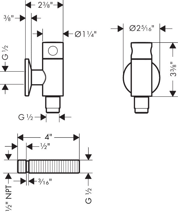 AXOR ONE Wall Outlet