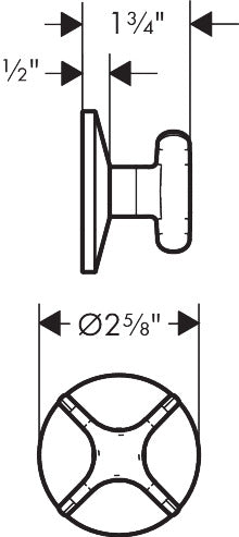 AXOR ONE Volume Control, Cross Handle