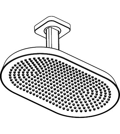 AXOR ShowerSphere Showerhead 370 1-Jet Ceiling Connection, 2.5 GPM