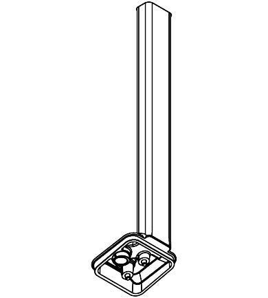AXOR ShowerSphere Ceiling Extension Pipe for Showerhead 1-Jet, 12"