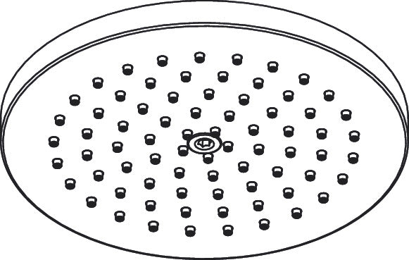 AXOR ShowerSolutions Showerhead 180 1-Jet Powder Rain, 1.75 GPM