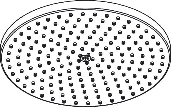 AXOR ShowerSolutions Showerhead  240 1-Jet Powder Rain, 1.75 GPM