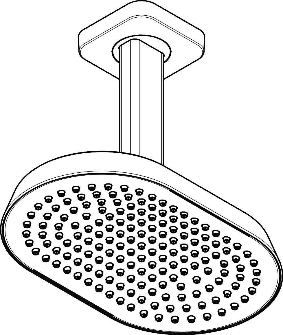 AXOR ShowerSphere Showerhead 250 1-Jet Ceiling Connection, 1.5 GPM