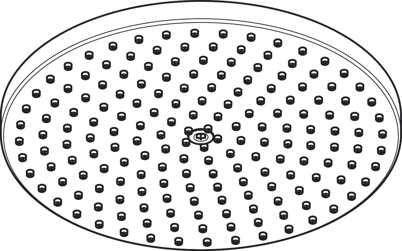 AXOR ShowerSolutions Showerhead  240 1-Jet Powder Rain, 1.75 GPM