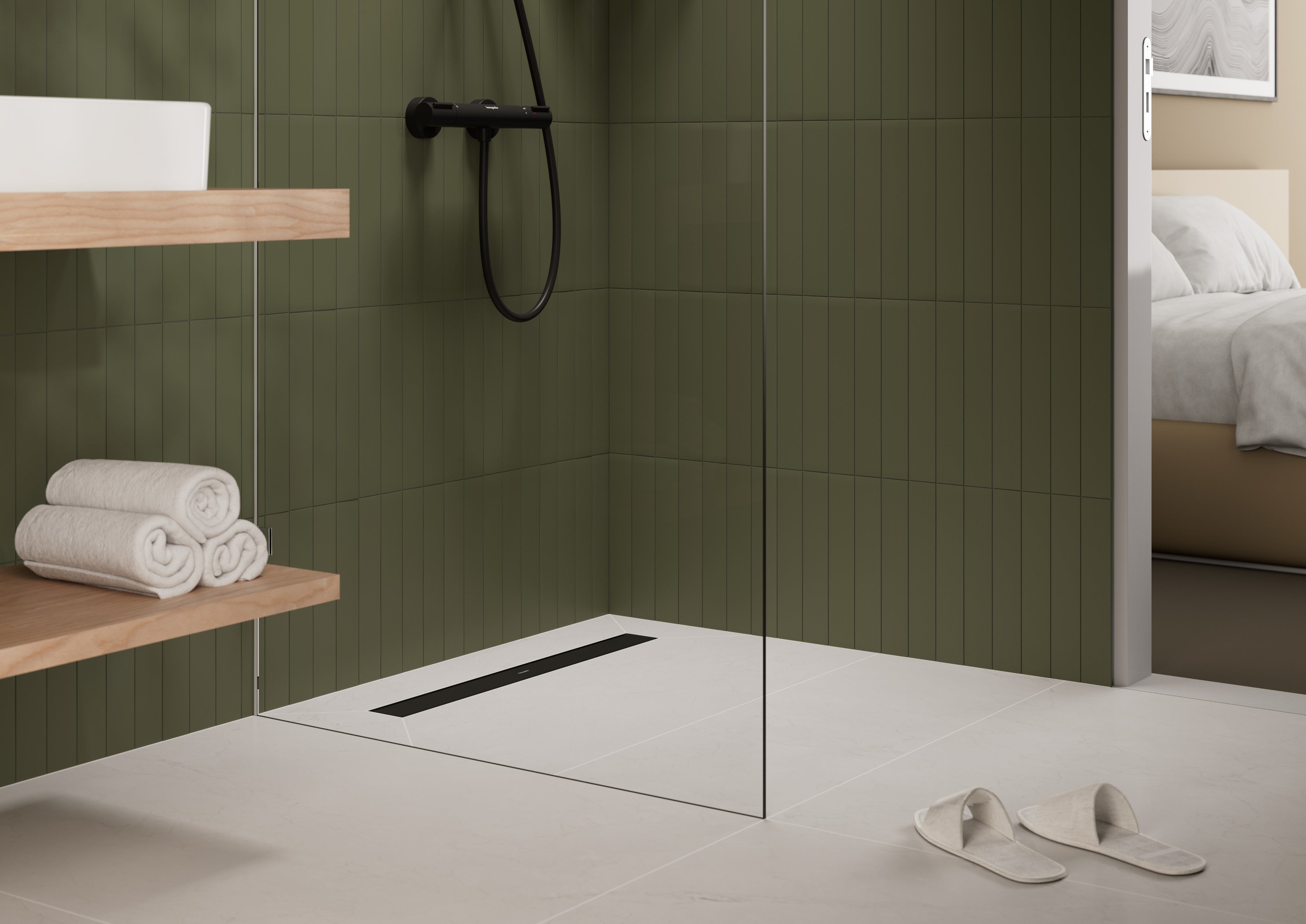 Hansgrohe Raindrain Go Complete Set Shower Drain Basic 39, 3/8"  1000mm