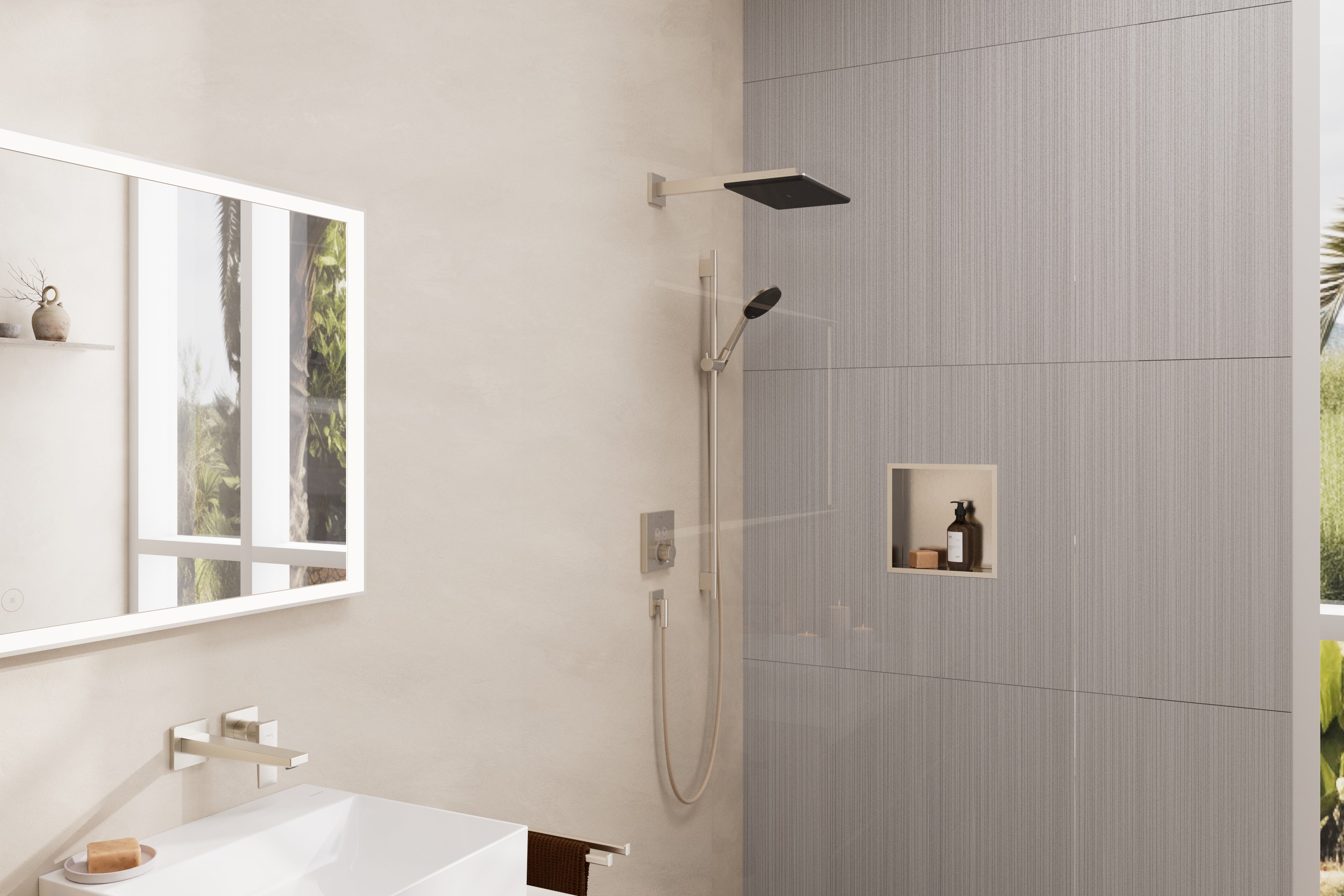 Hansgrohe Wall Outlet E with Check Valve, Square