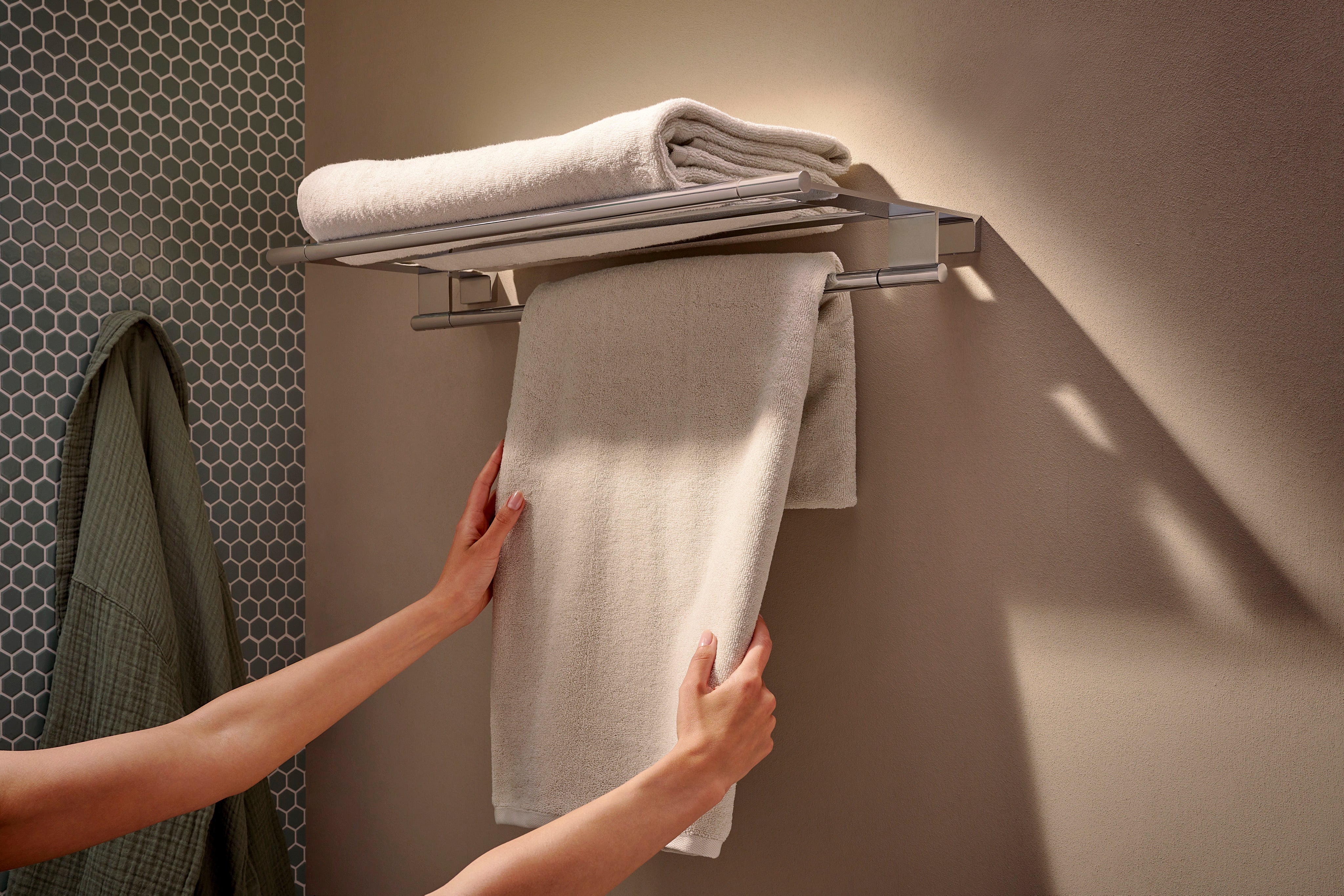 Hansgrohe AddStoris S Towel Rack with Towel Bar