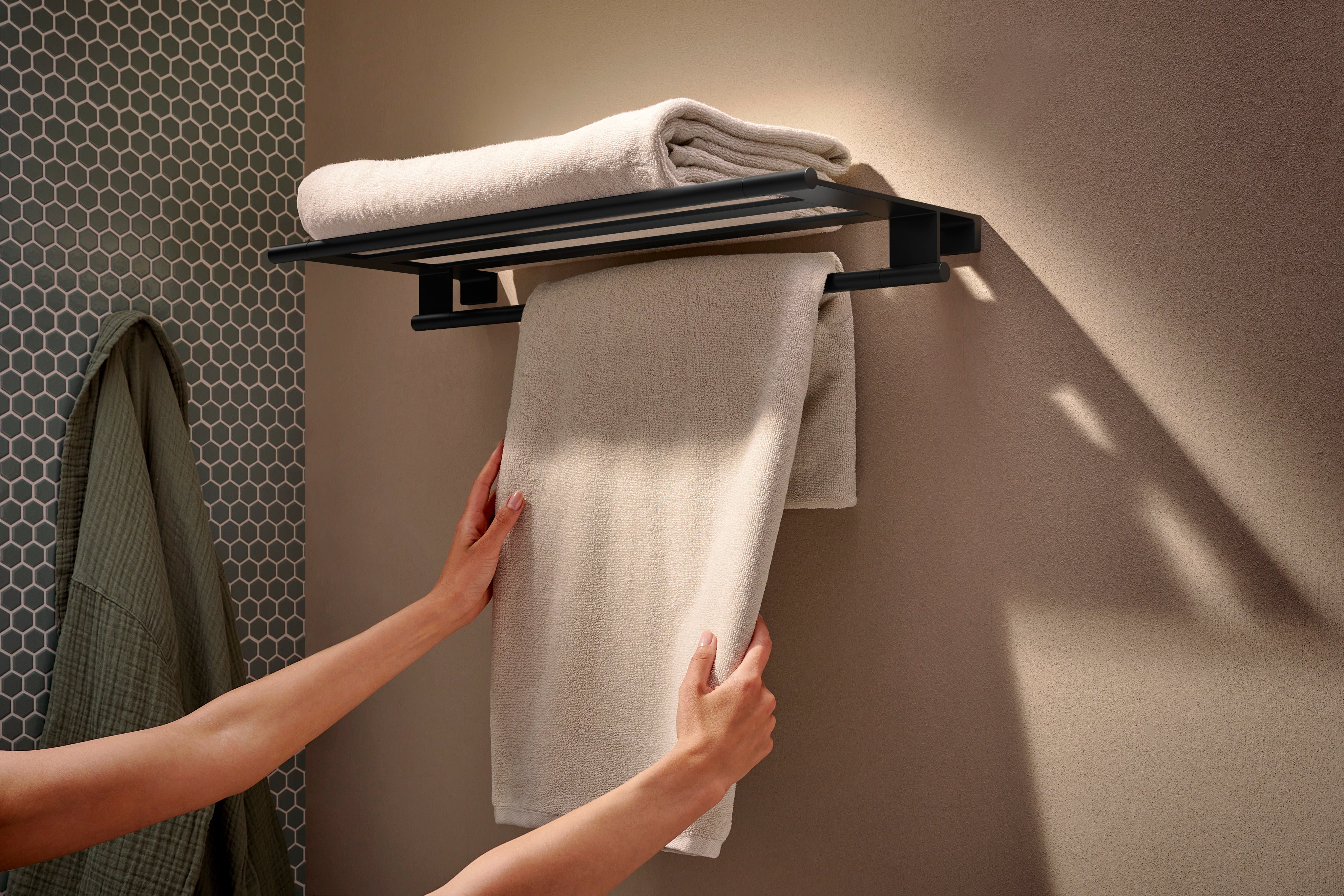 Hansgrohe AddStoris S Towel Rack with Towel Bar