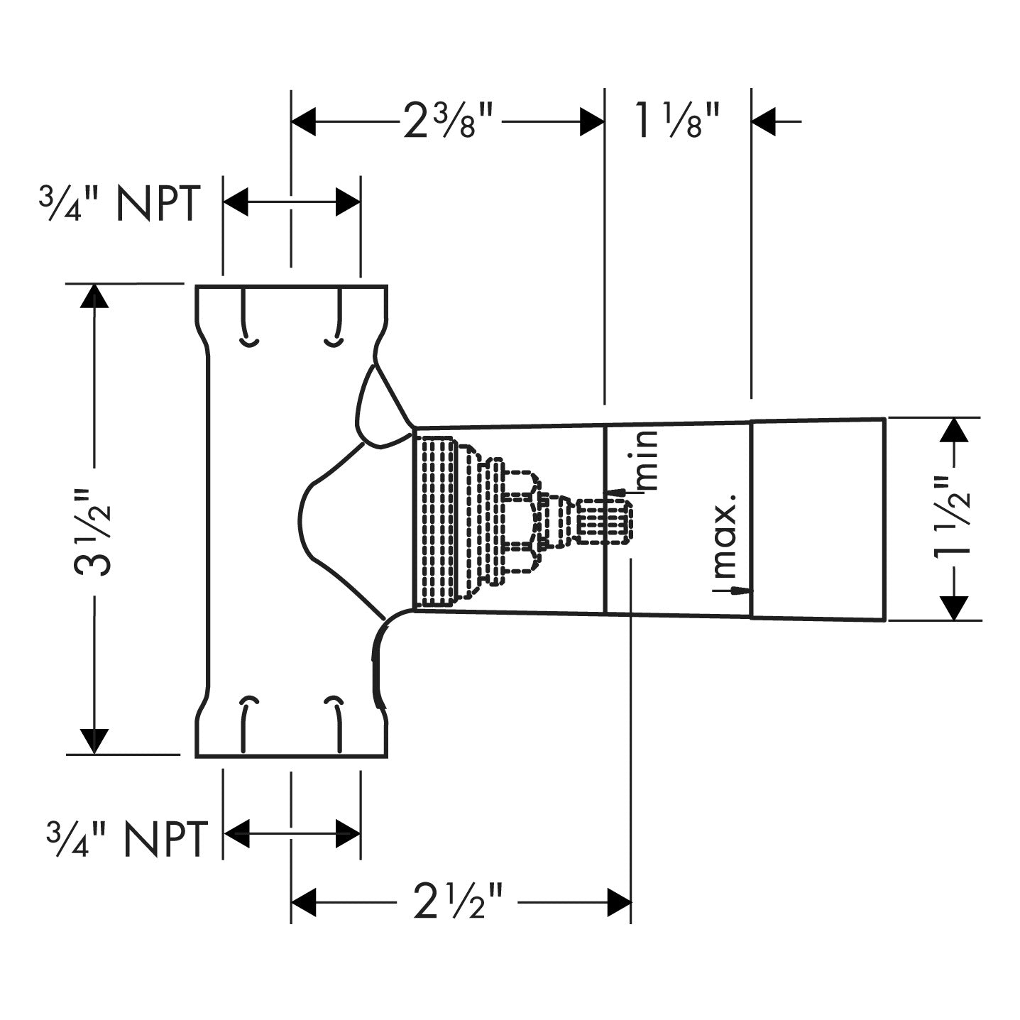 AXOR Rough, Volume Control, ¾"
