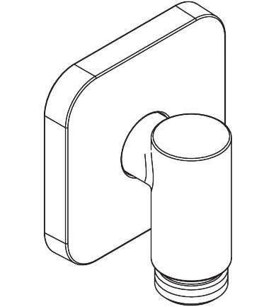 AXOR ShowerSolutions Wall Outlet SoftSquare with Check Valves